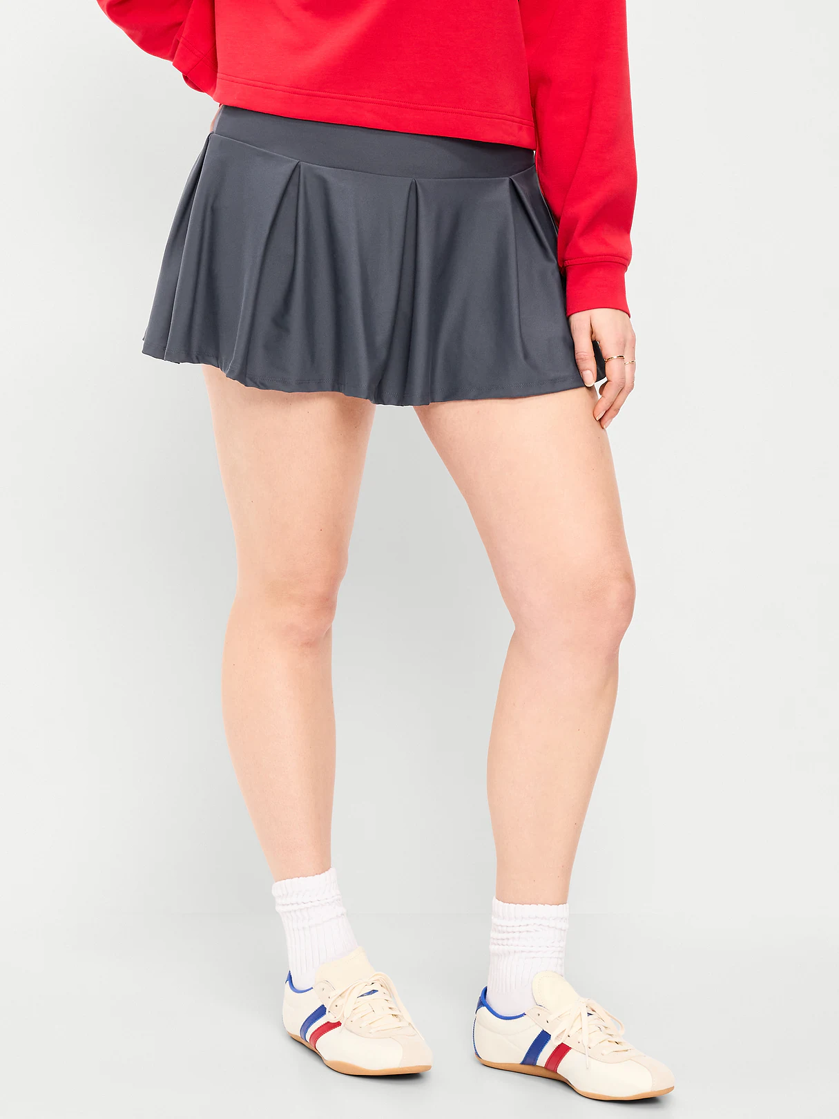 Extra High-Waisted Drop-Waist PowerSoft Skort - Dusk Navy