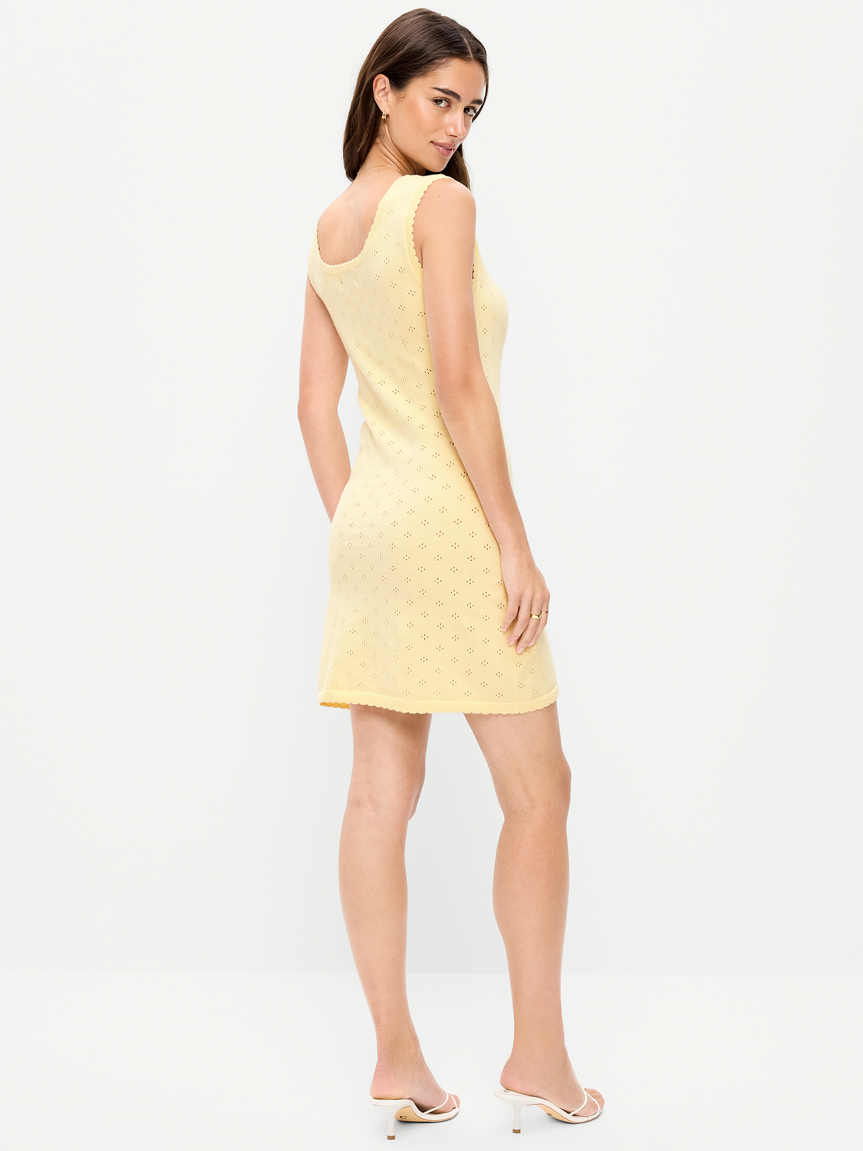 SoSoft Lite Pointelle Sweater Dress - Cool Almond