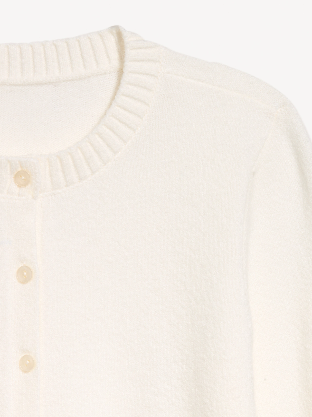 SoSoft Cropped Crew-Neck Cardigan - Sea Salt