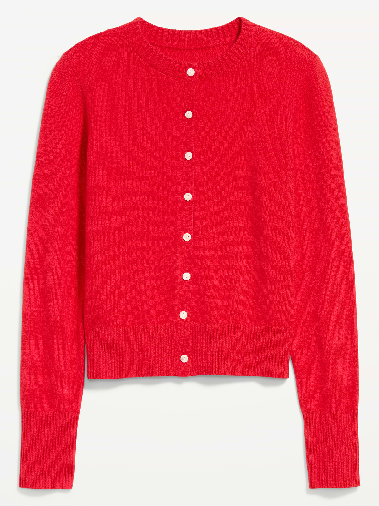 SoSoft Cropped Crew-Neck Cardigan - Scotty Red