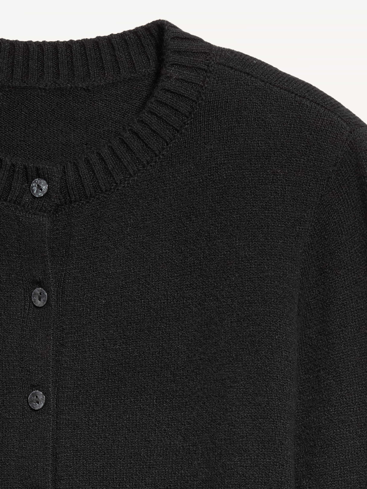 SoSoft Cropped Crew-Neck Cardigan - Black Jack