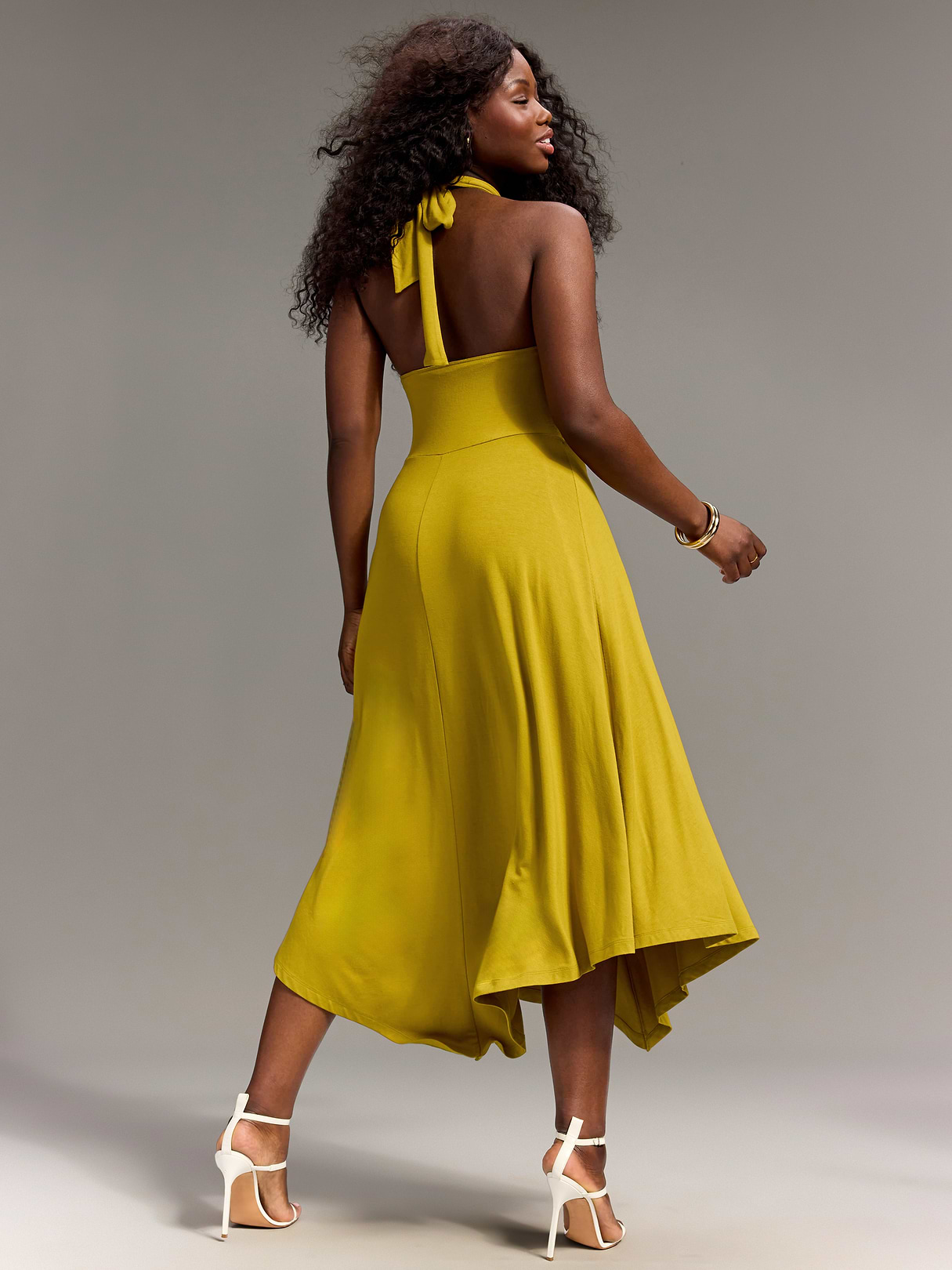Old Navy x Christopher John Rogers Halter Maxi Dress - Golden Olive