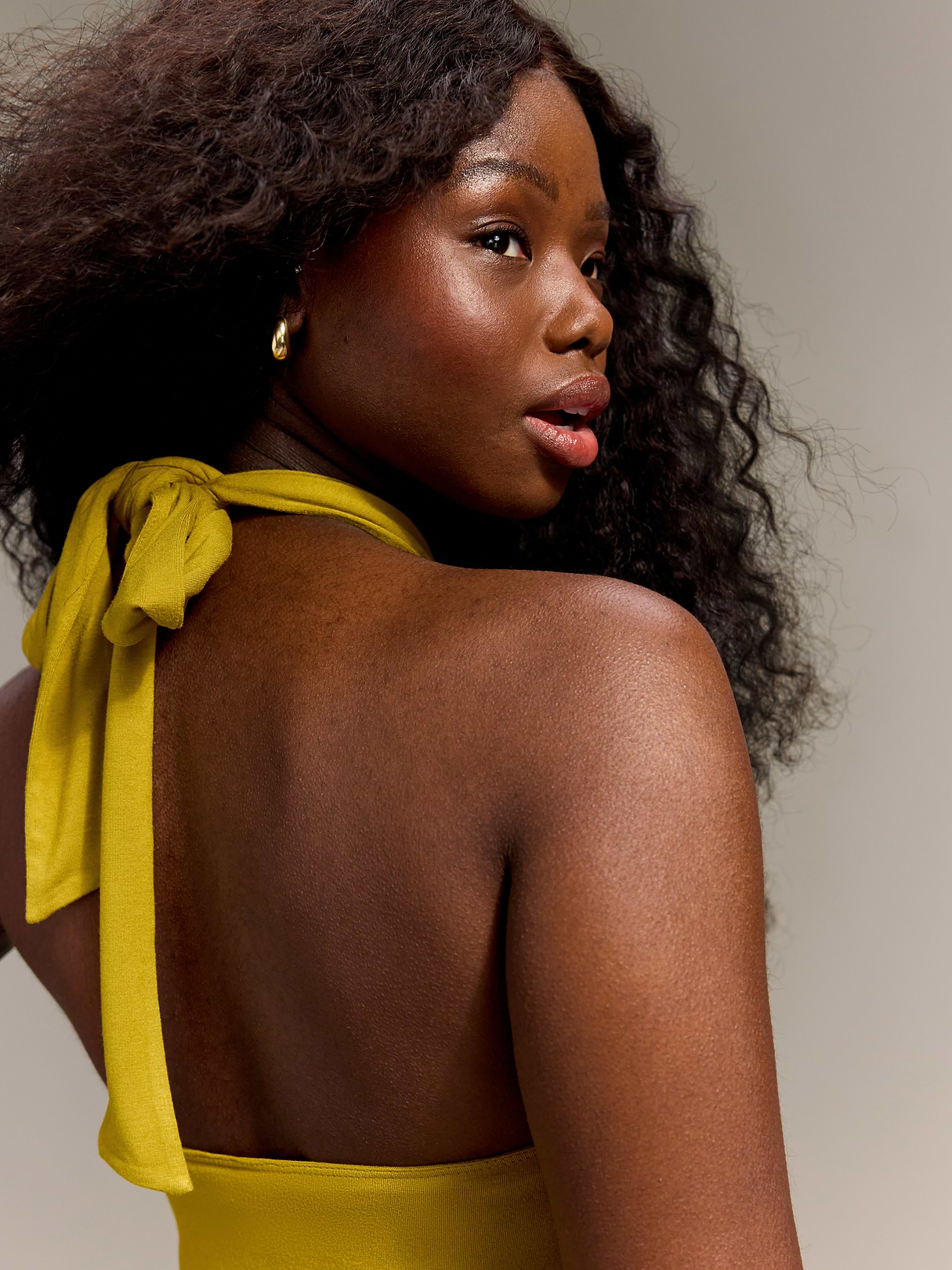 Old Navy x Christopher John Rogers Halter Maxi Dress - Golden Olive
