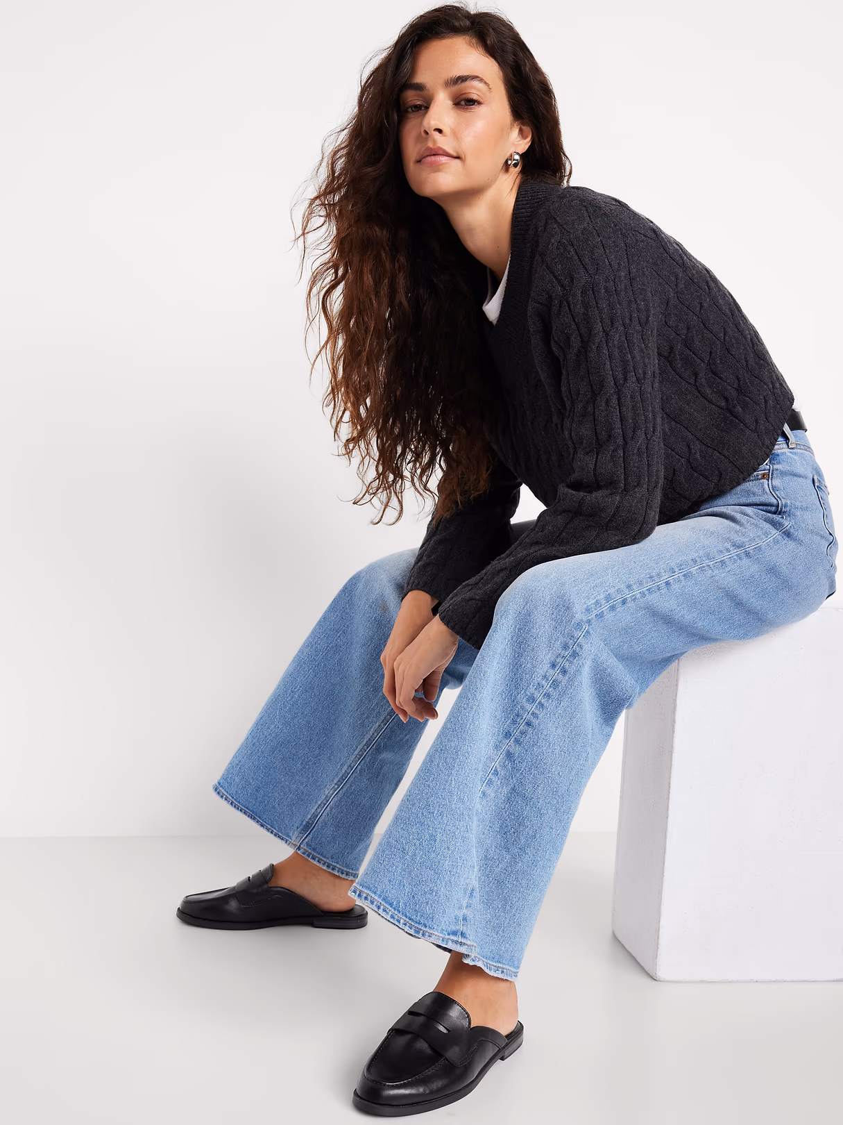 Loafer Mule Shoes for Women - Black Jack