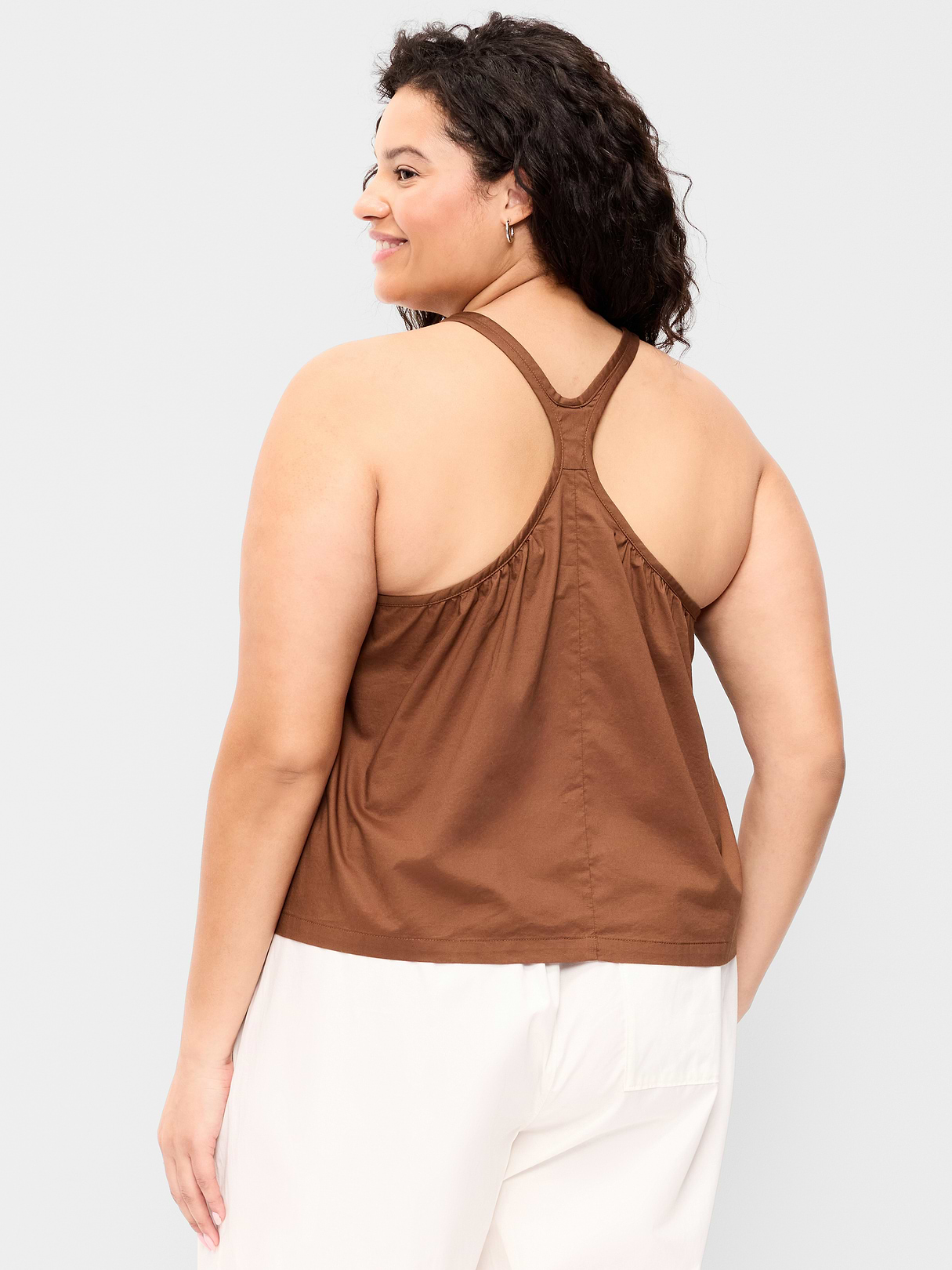 Sleeveless Trapeze Tank Top - Coco de mer
