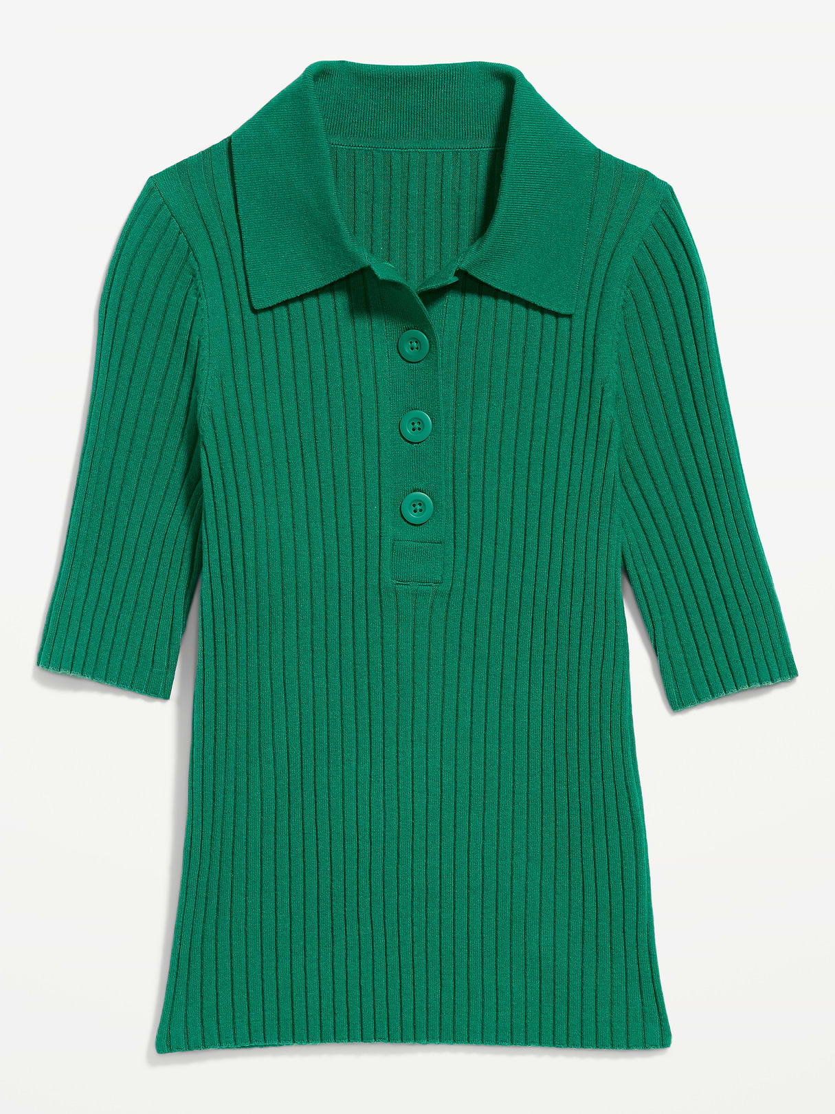 Short-Sleeve Ribbed Polo - Rainforest Jewel