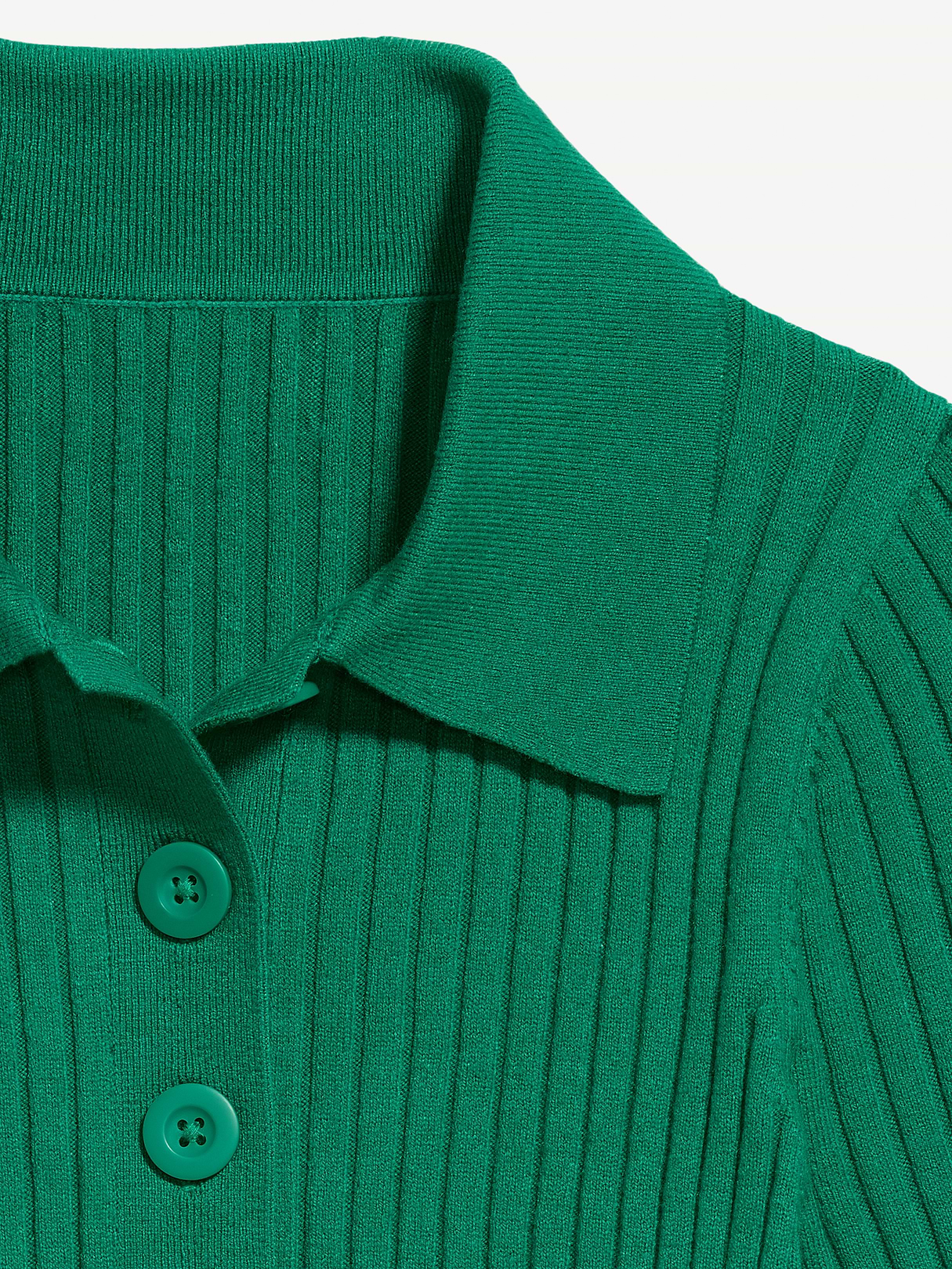 Short-Sleeve Ribbed Polo - Rainforest Jewel