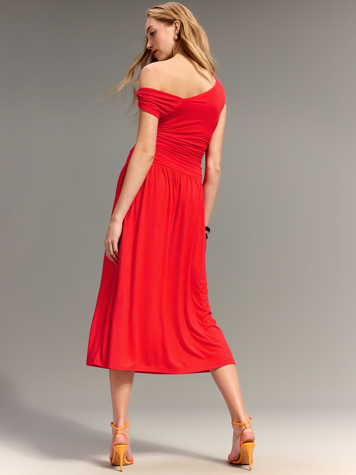 Old Navy x Christopher John Rogers One-Shoulder Maxi Dress - Red Aloud