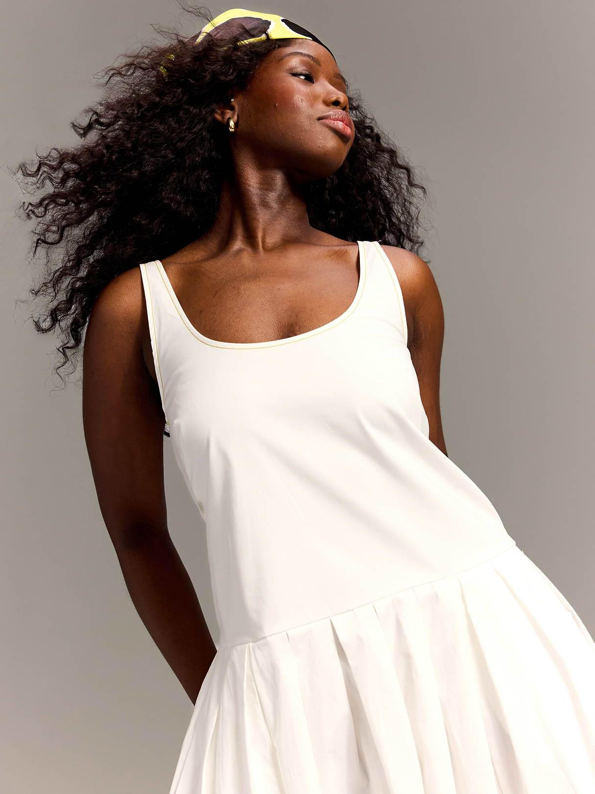 Old Navy x Christopher John Rogers Poplin Drop-Waist Dress - Magnolia