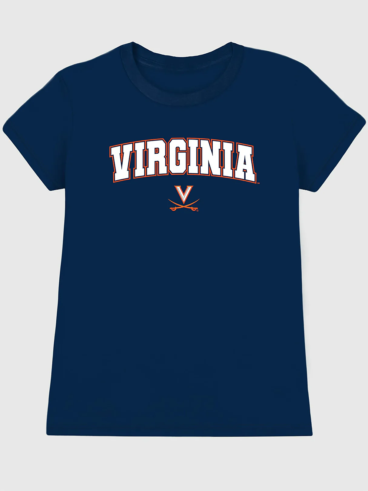University of Virginia Arch Logo Graphic T-Shirt for Women - Navy