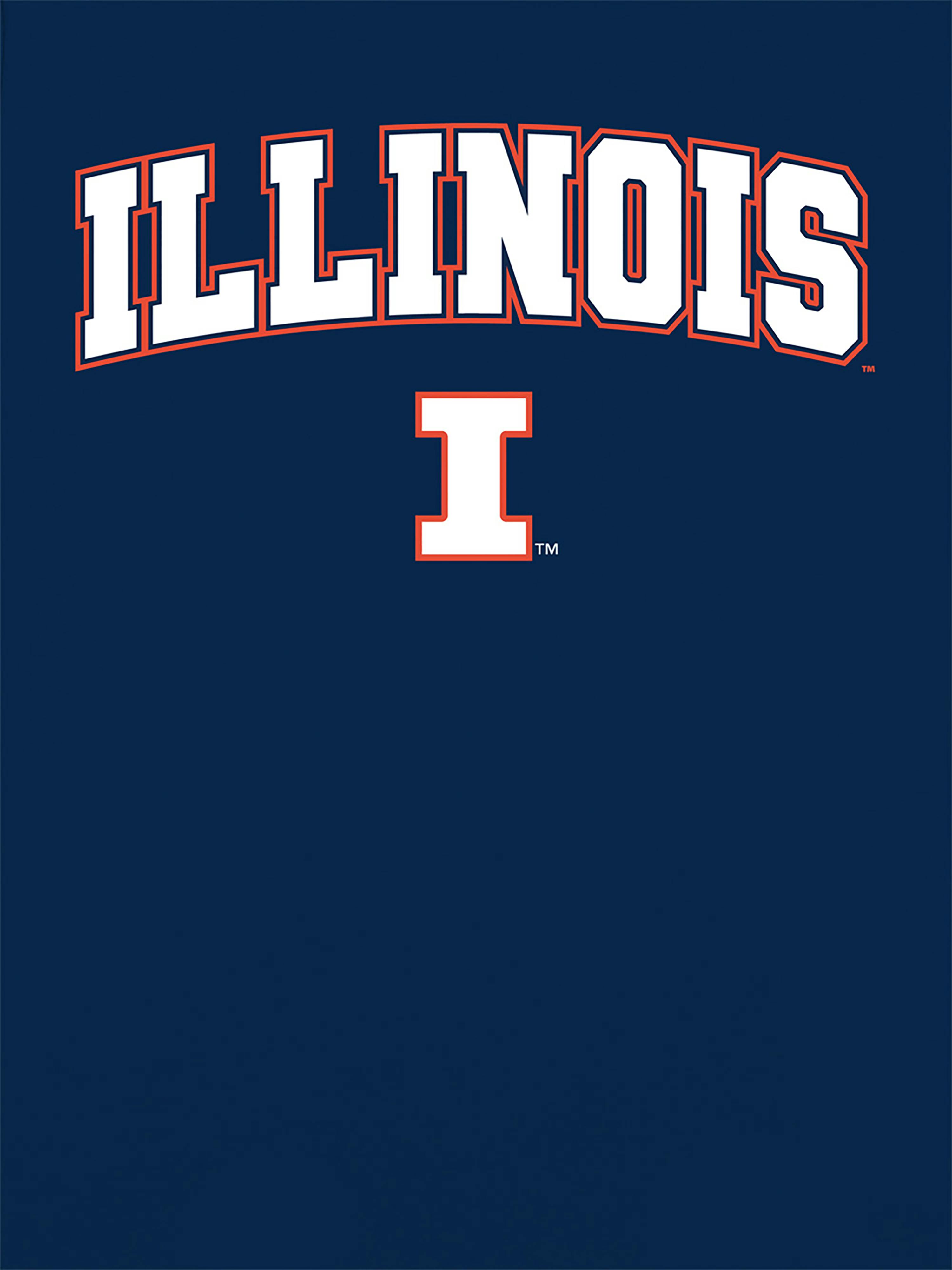 University of Illinois Arch Logo Graphic T-Shirt for Women - Navy