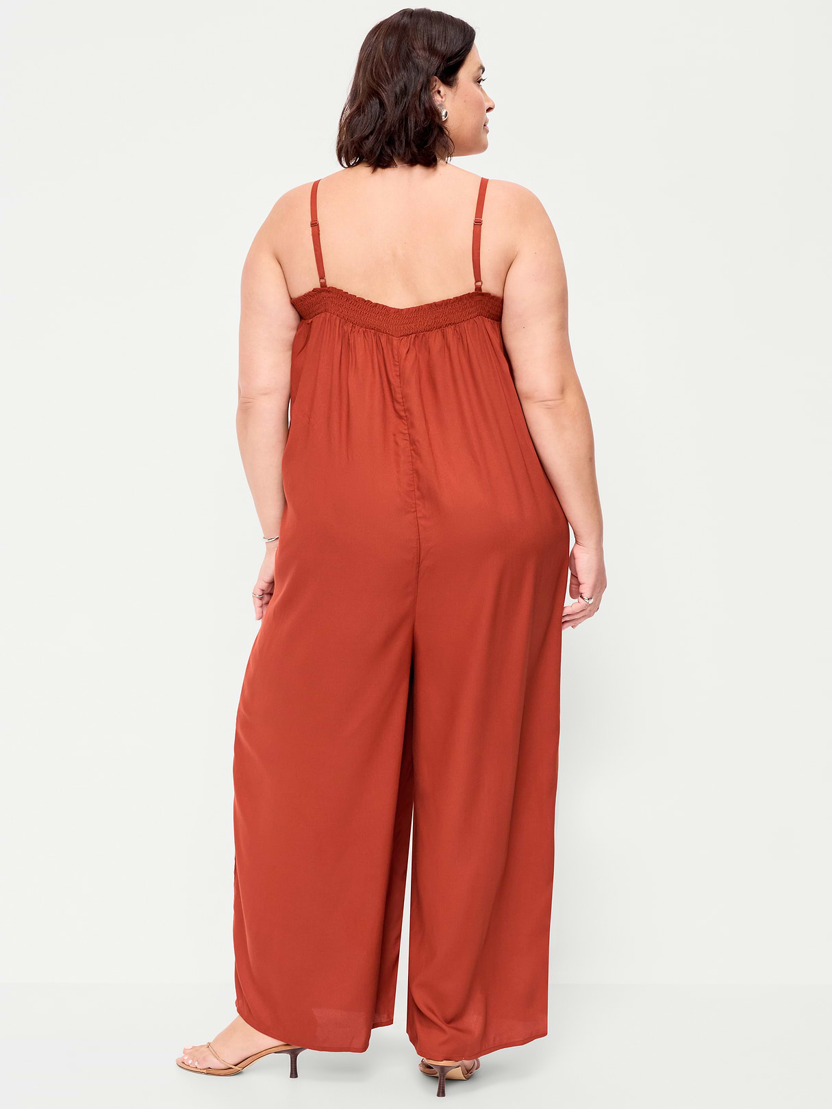 Airy Smocked Jumpsuit - Russet Moon