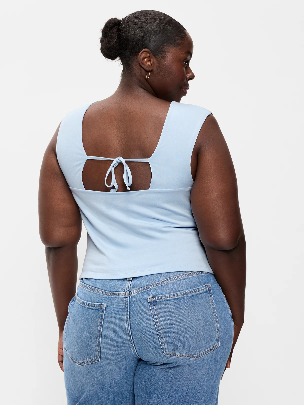 Cap-Sleeve Tie-Back Top - Sky Maintenance