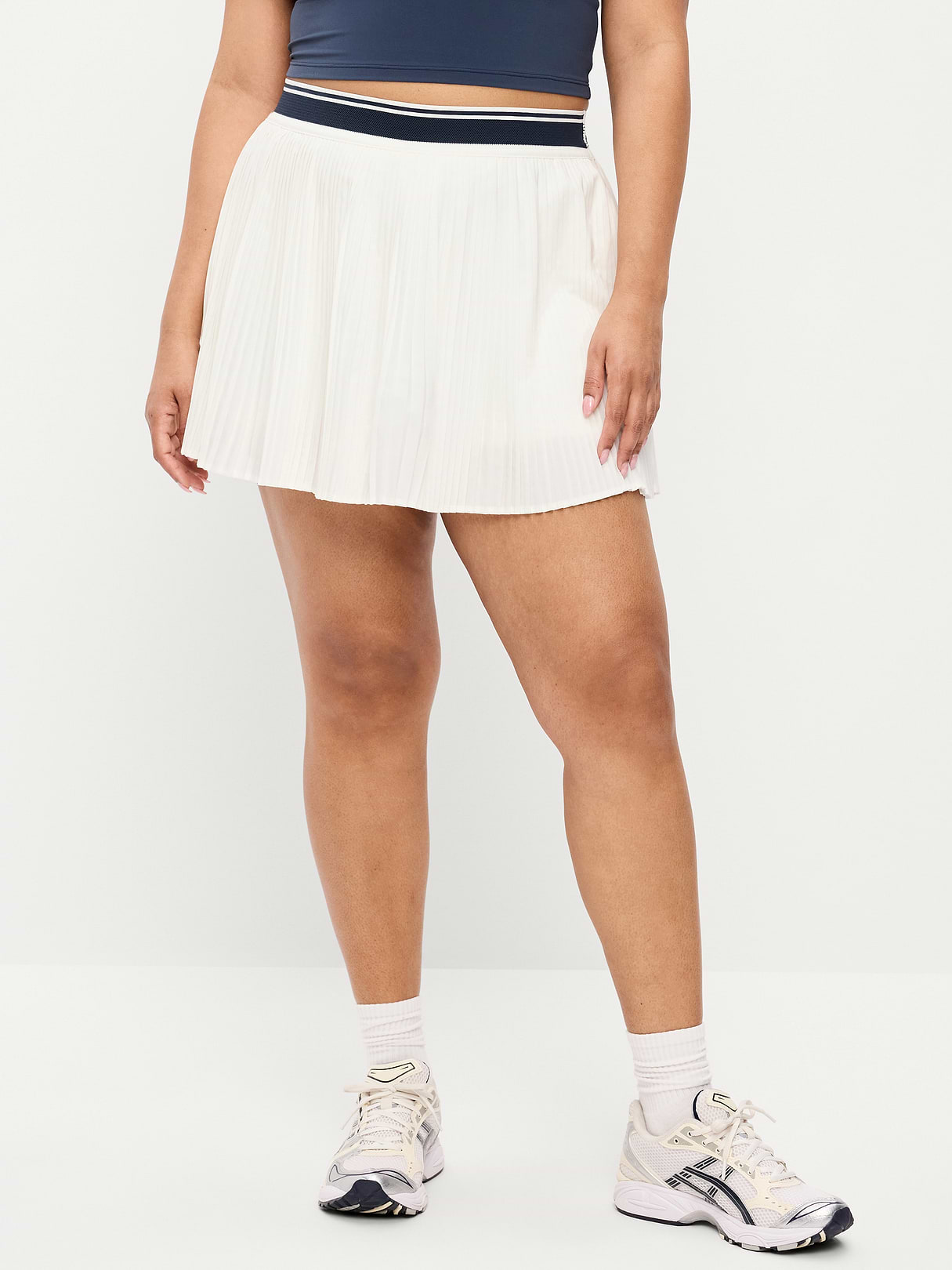 Extra High-Waisted Micro-Pleated Skort - Magnolia