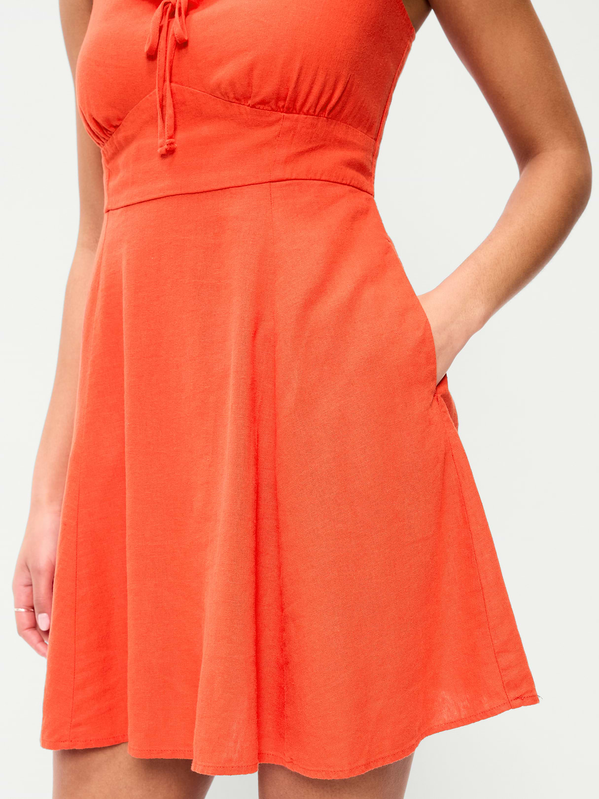 Fit & Flare Cami Mini Dress - Moonfish Orange