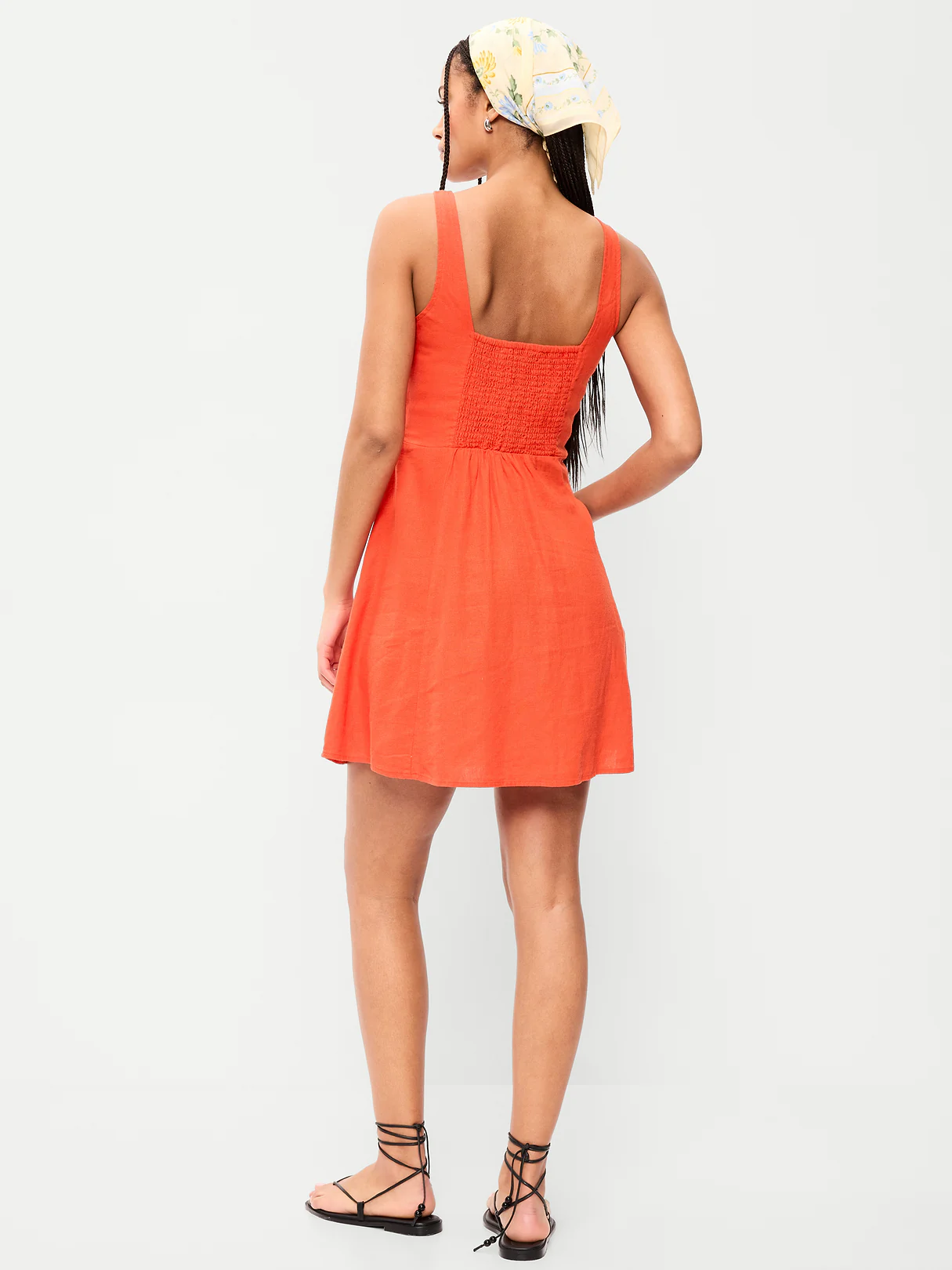 Fit & Flare Cami Mini Dress - Moonfish Orange