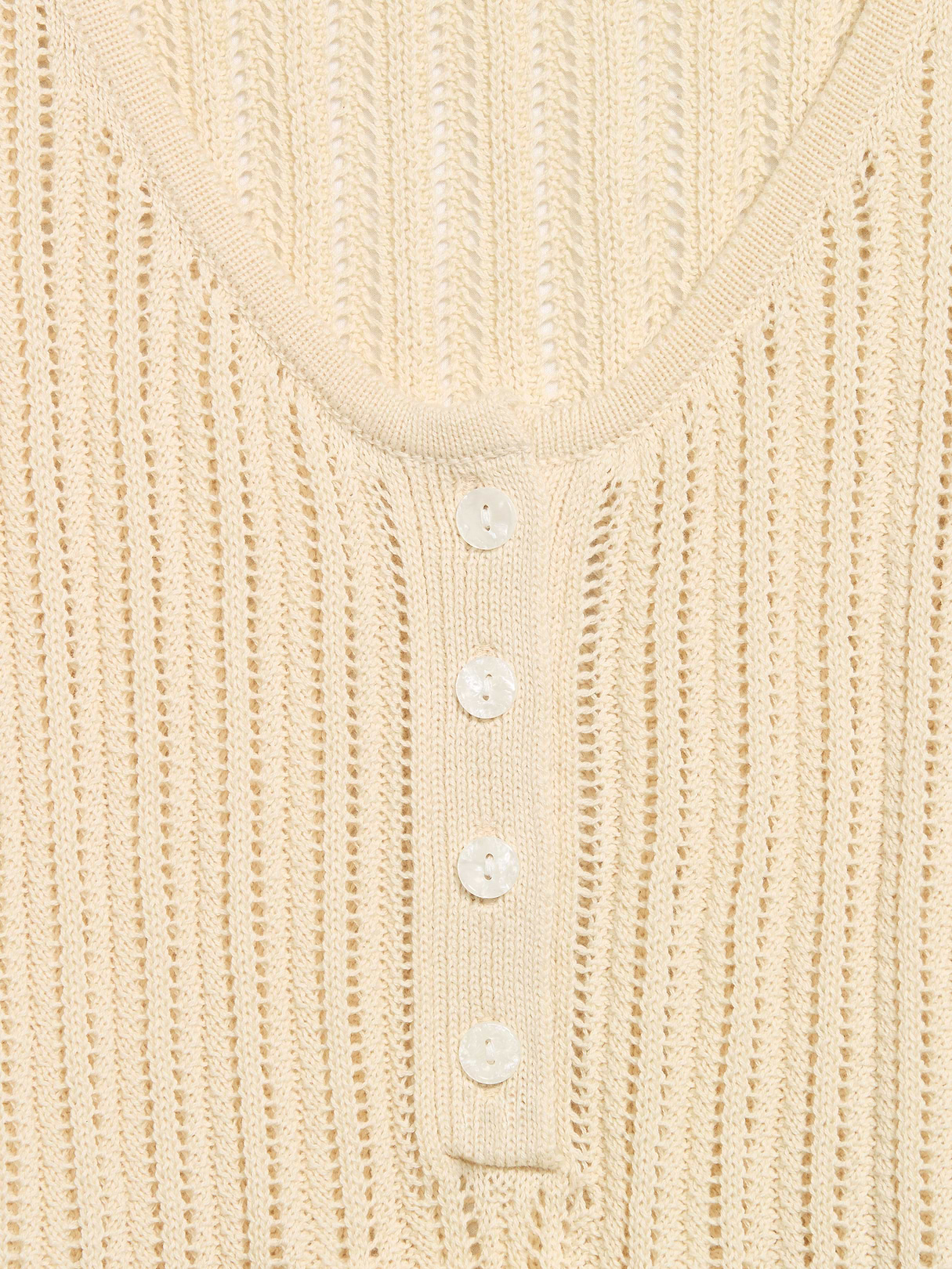 Seaside Cotton Pointelle Peplum Tank Top - Cozy Cashmere