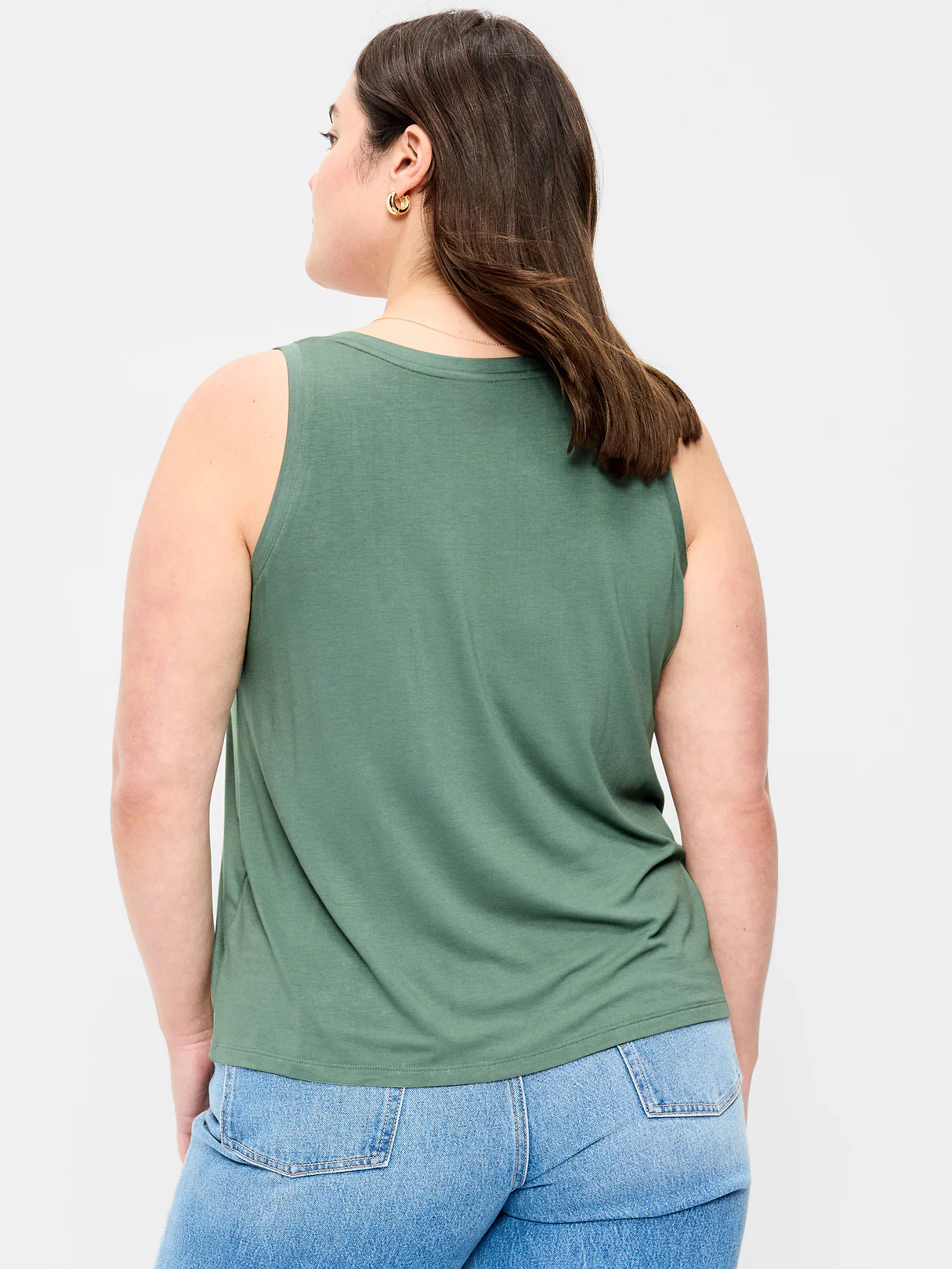 Luxe Scoop-Neck Tank Top - Dried Herb