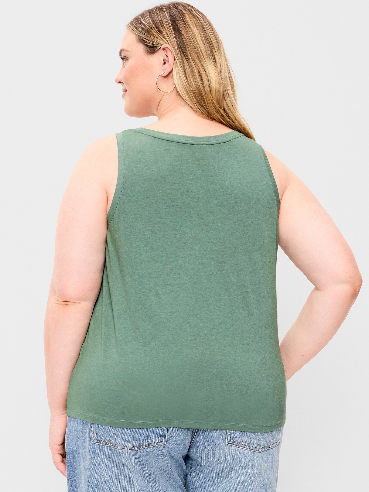 Luxe Scoop-Neck Tank Top - Dried Herb