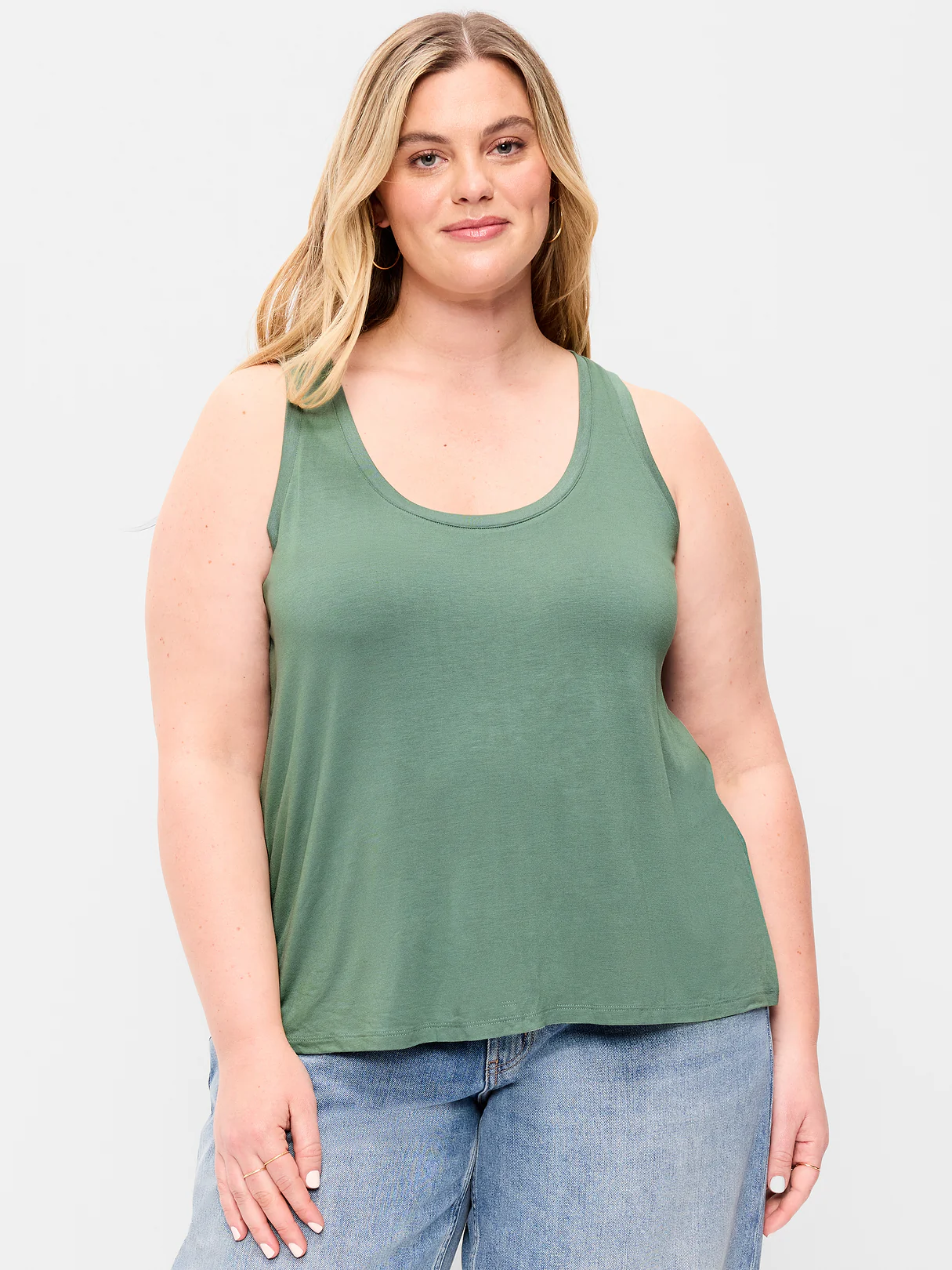 Luxe Scoop-Neck Tank Top - Dried Herb