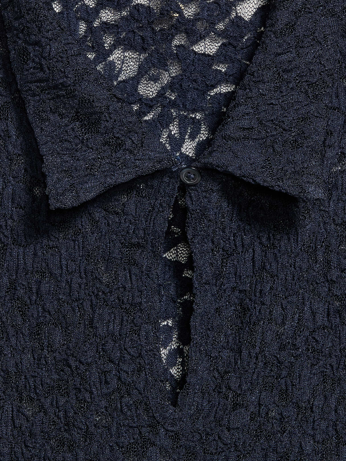 Lace Keyhole Polo Top - In the Navy
