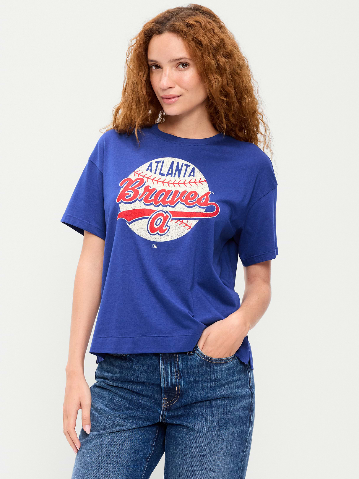 Chicago Cubs Crew-Neck T-Shirt for Women - Atlanta Braves