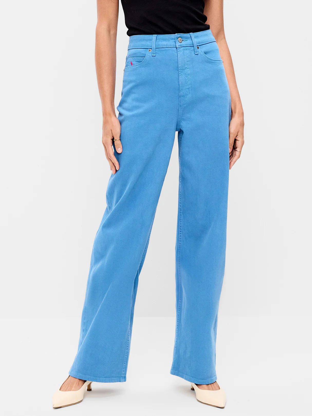 Old Navy x The Devil Wears Prada Extra High-Waisted Cerulean Wide-Leg Jeans - Cerulean