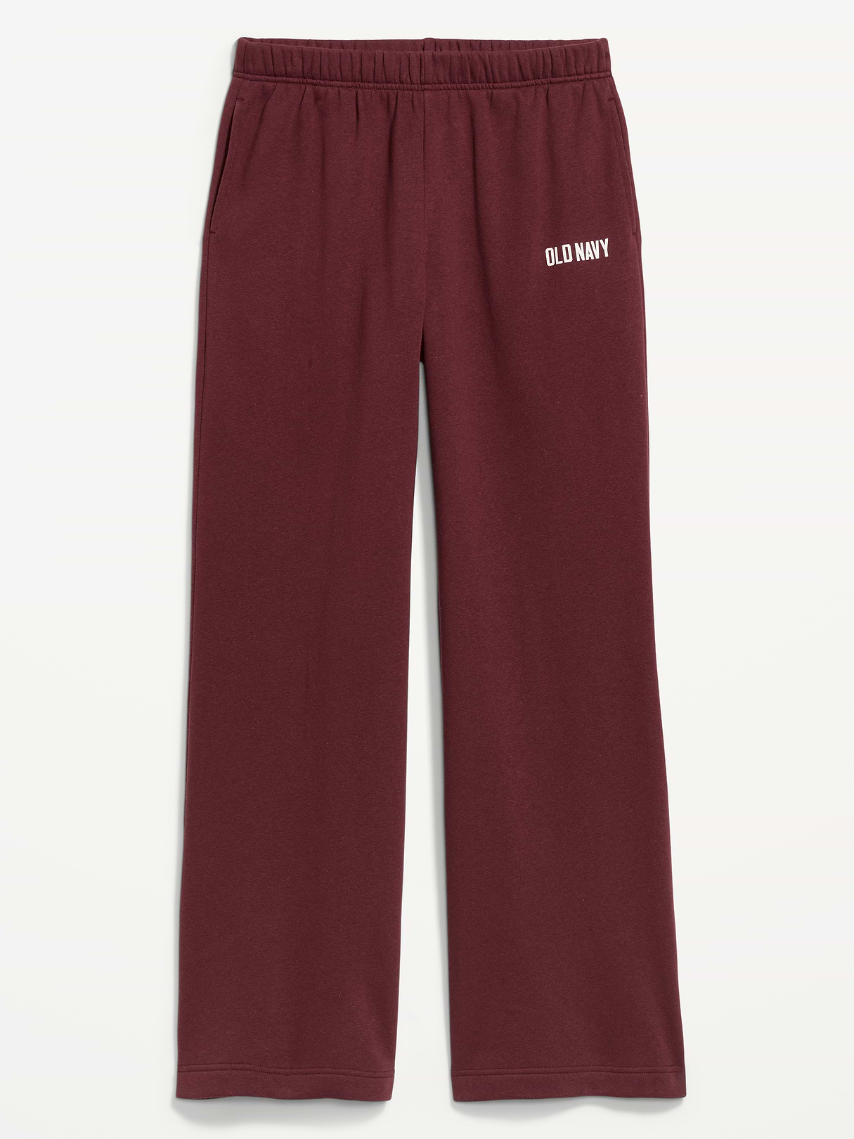 High-Waisted Fleece Wide-Leg Sweatpants - Reddy Or Not