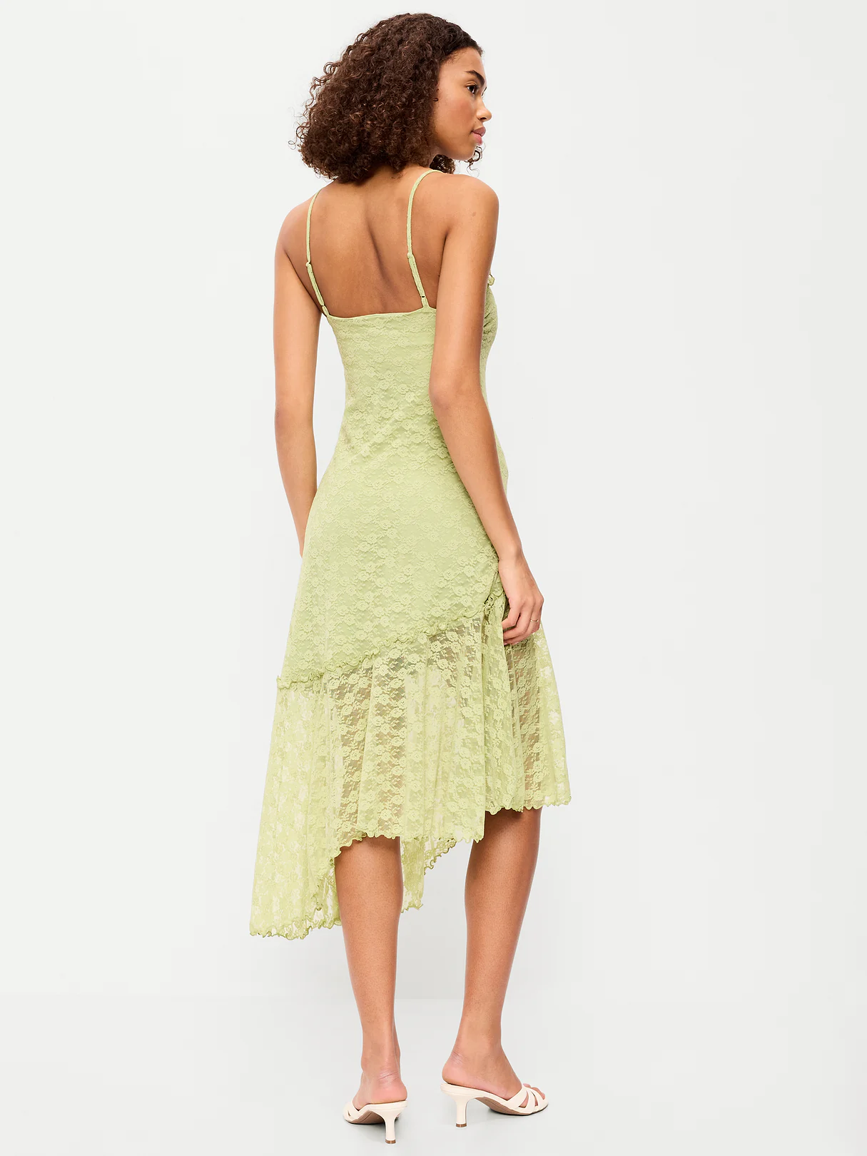 Fit & Flare Lace Midi Dress - Dandelion Leaf