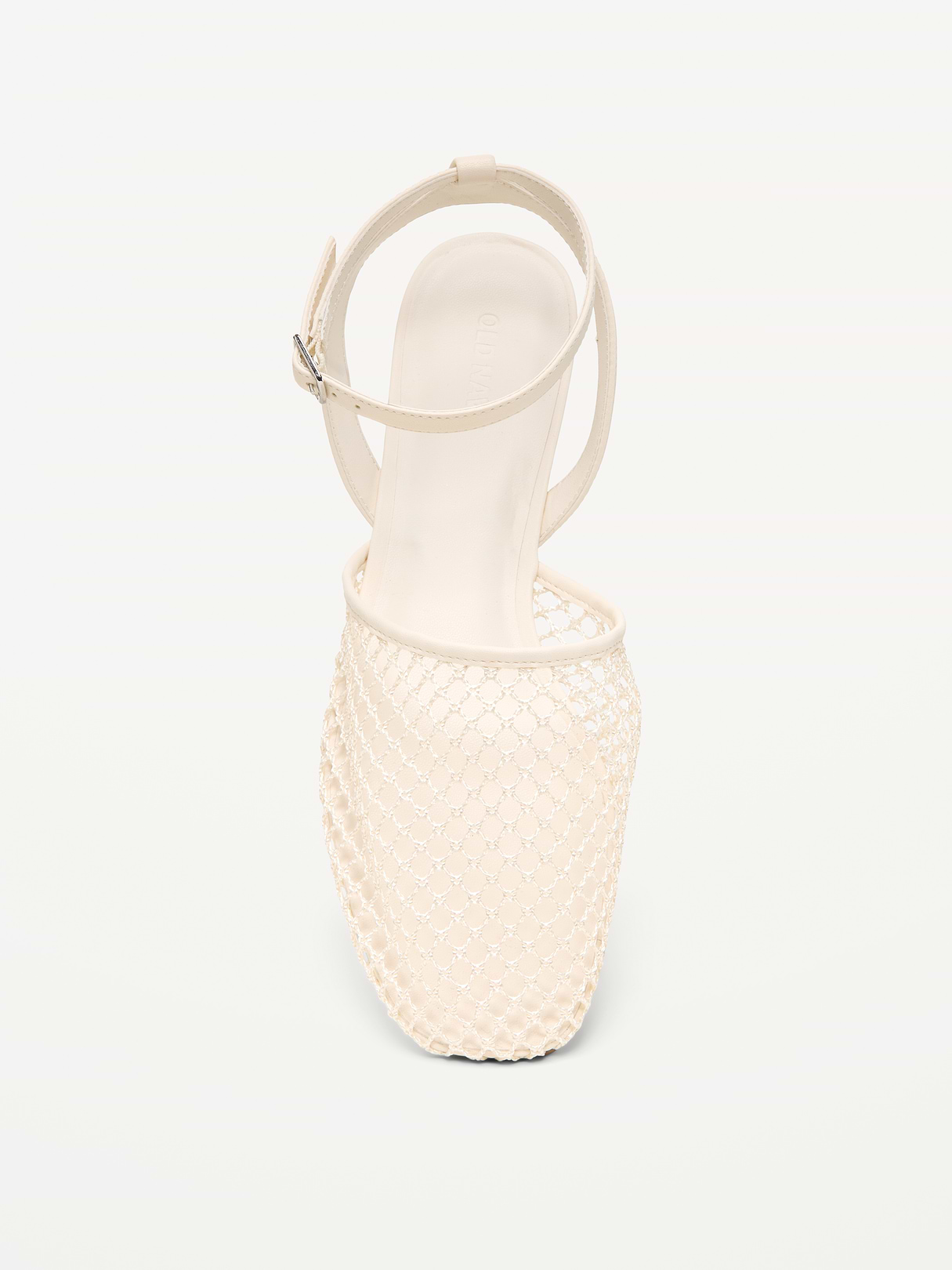 Raffia Slingback Flats for Women - Bone