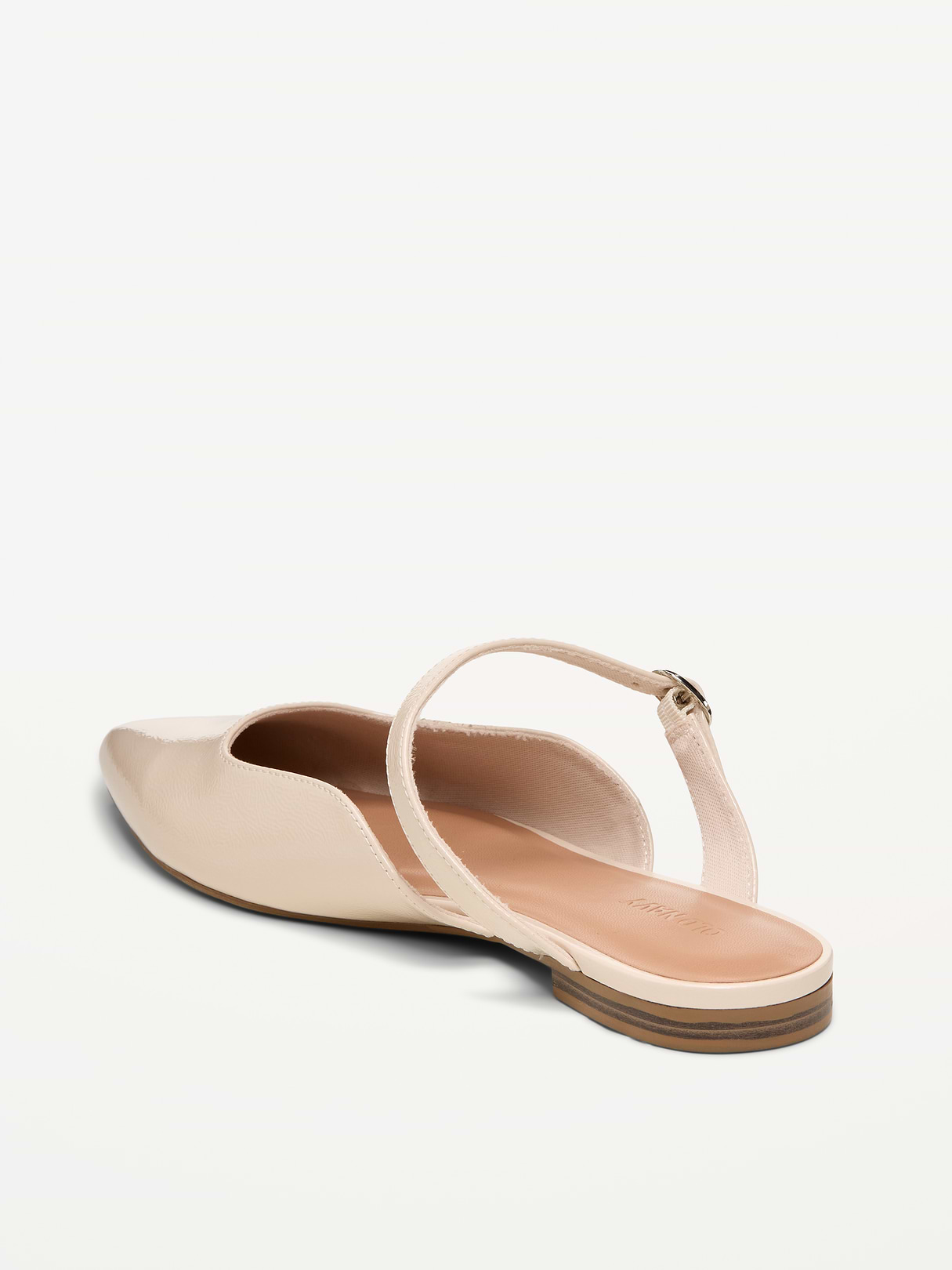 Pointed-Toe Mule Flats for Women - Stone