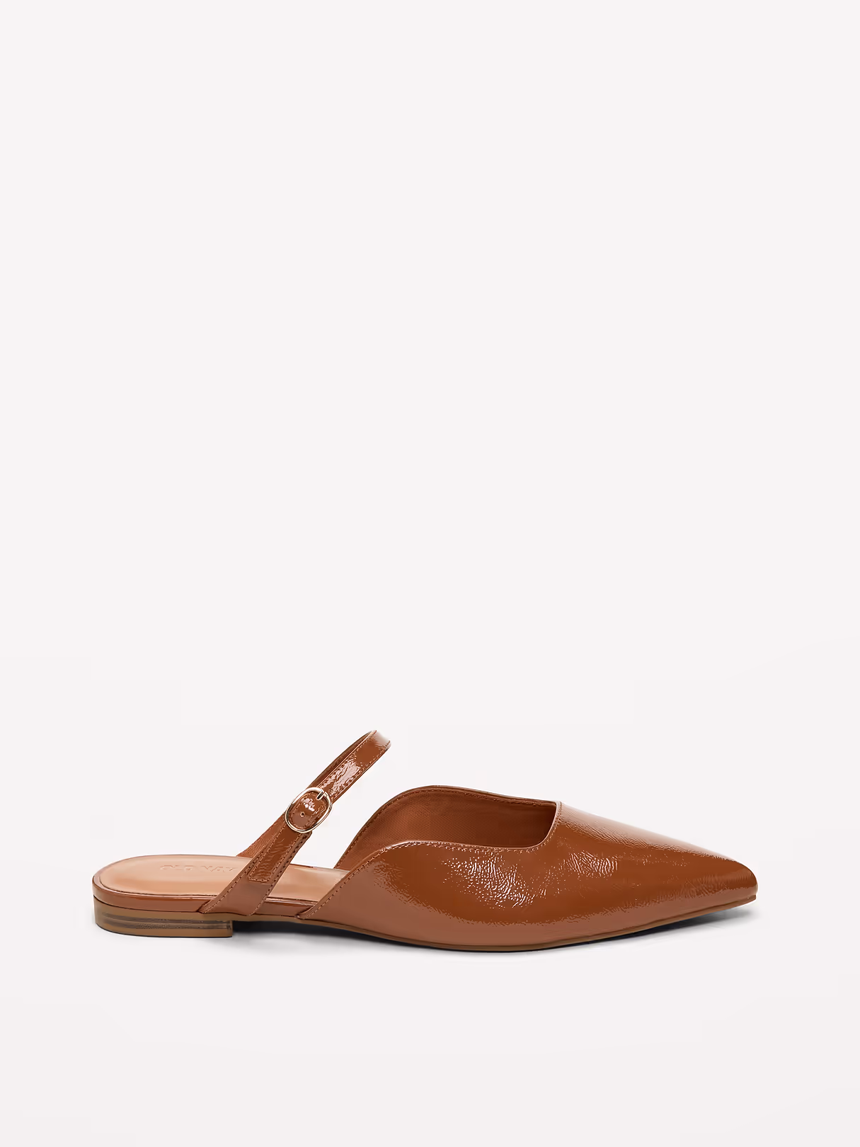 Pointed-Toe Mule Flats for Women - Chestnut