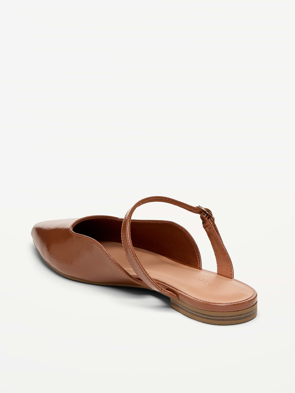 Pointed-Toe Mule Flats for Women - Chestnut