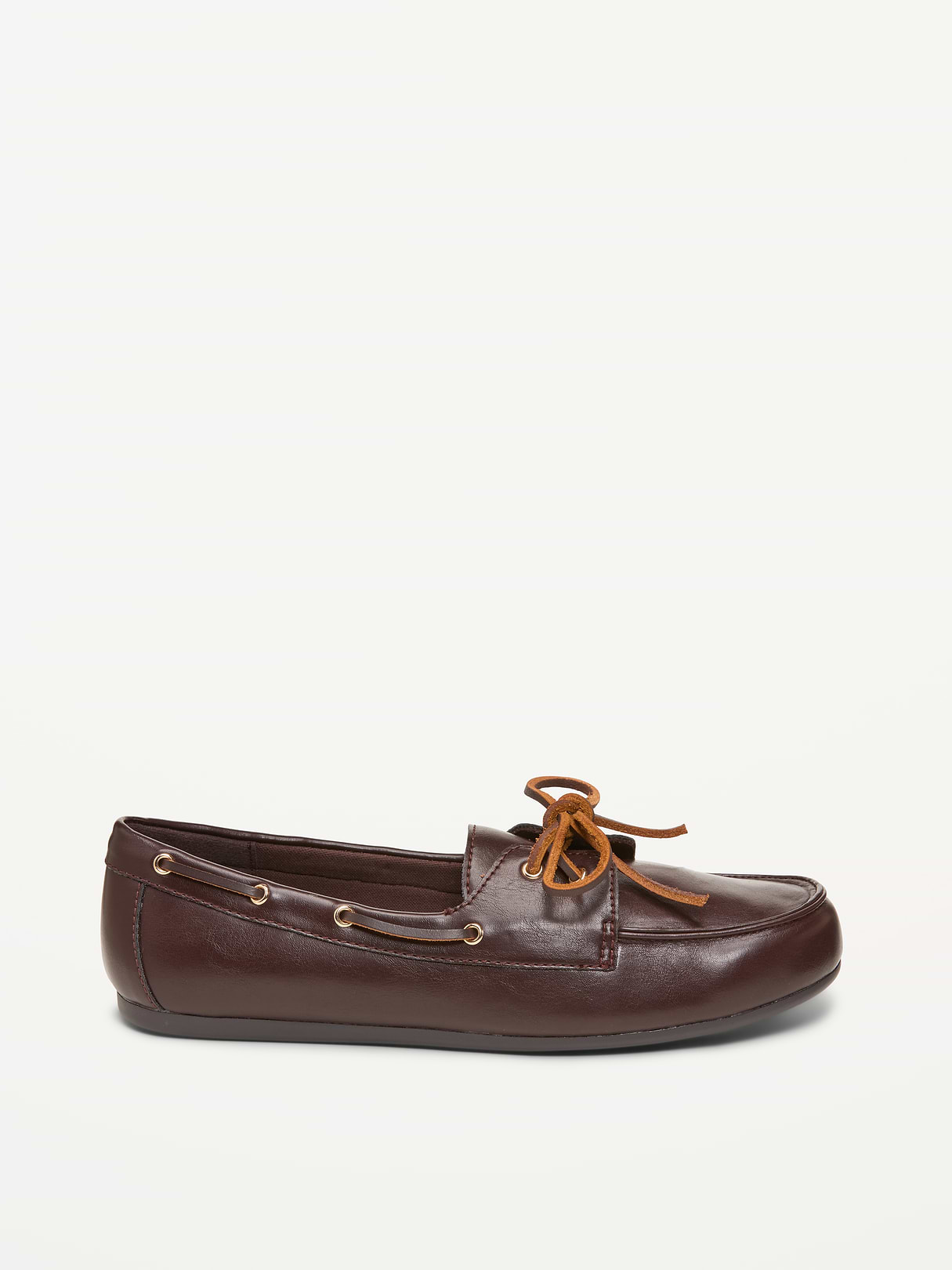 Faux-Suede Boat Shoes for Women - Dark Brown