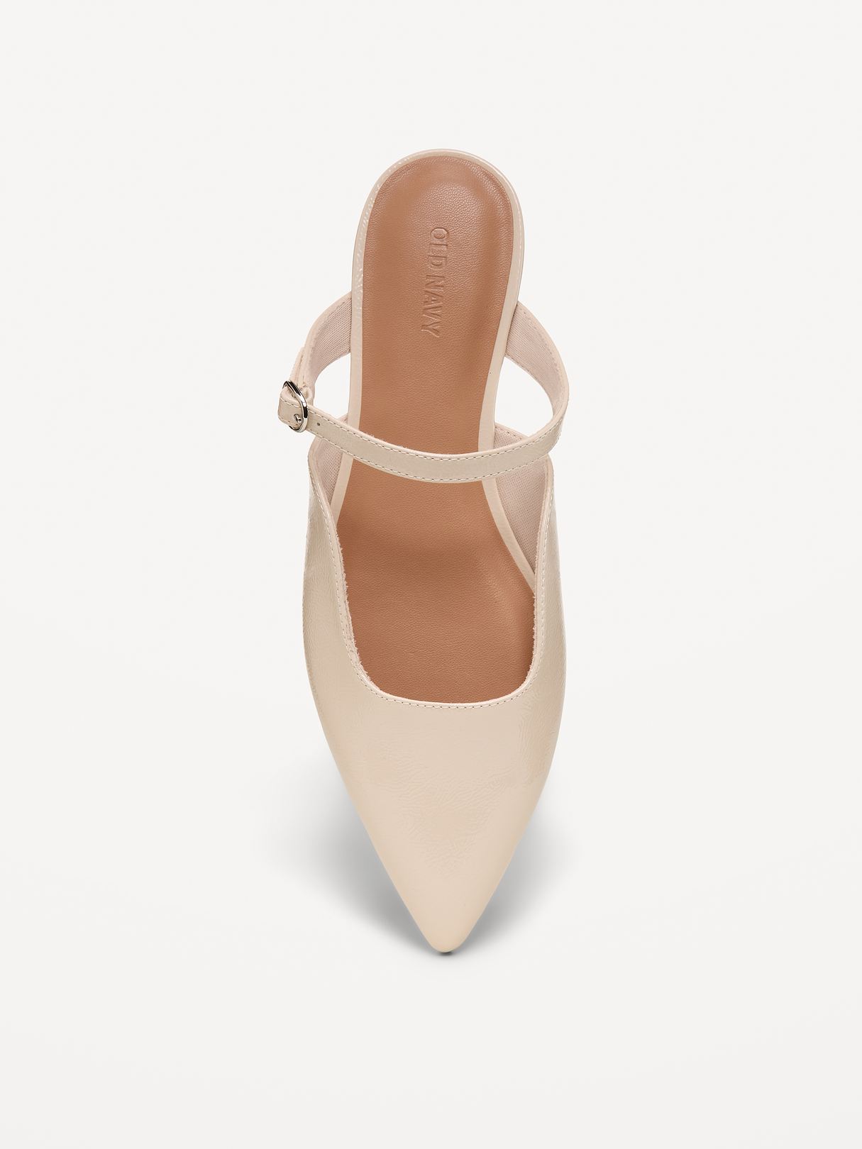 Pointed-Toe Mule Flats for Women - Stone