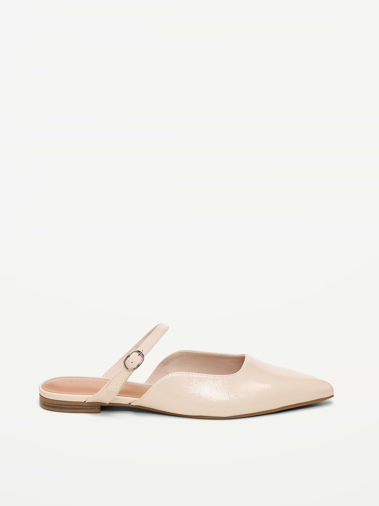 Pointed-Toe Mule Flats for Women - Stone