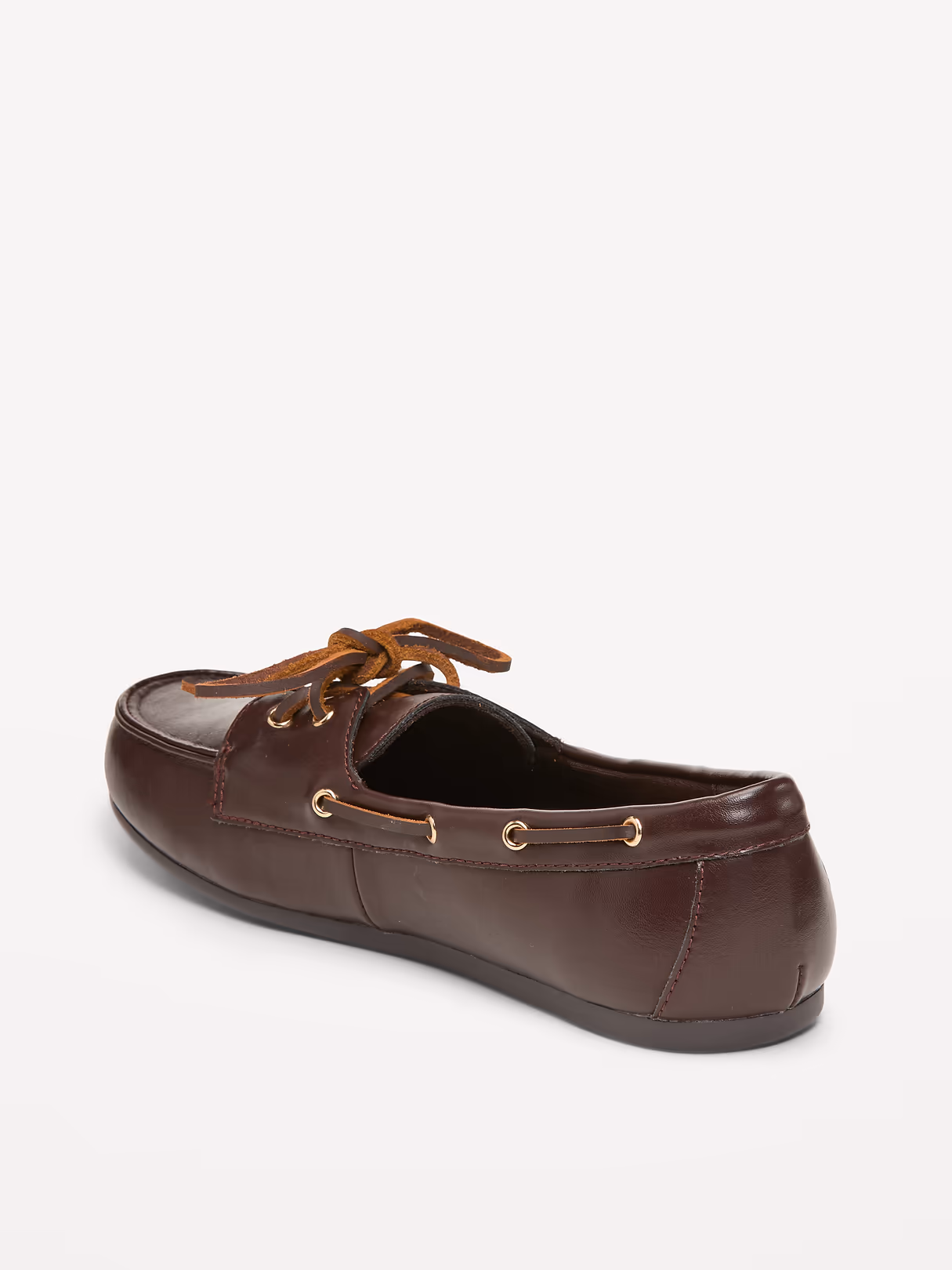 Faux-Suede Boat Shoes for Women - Dark Brown