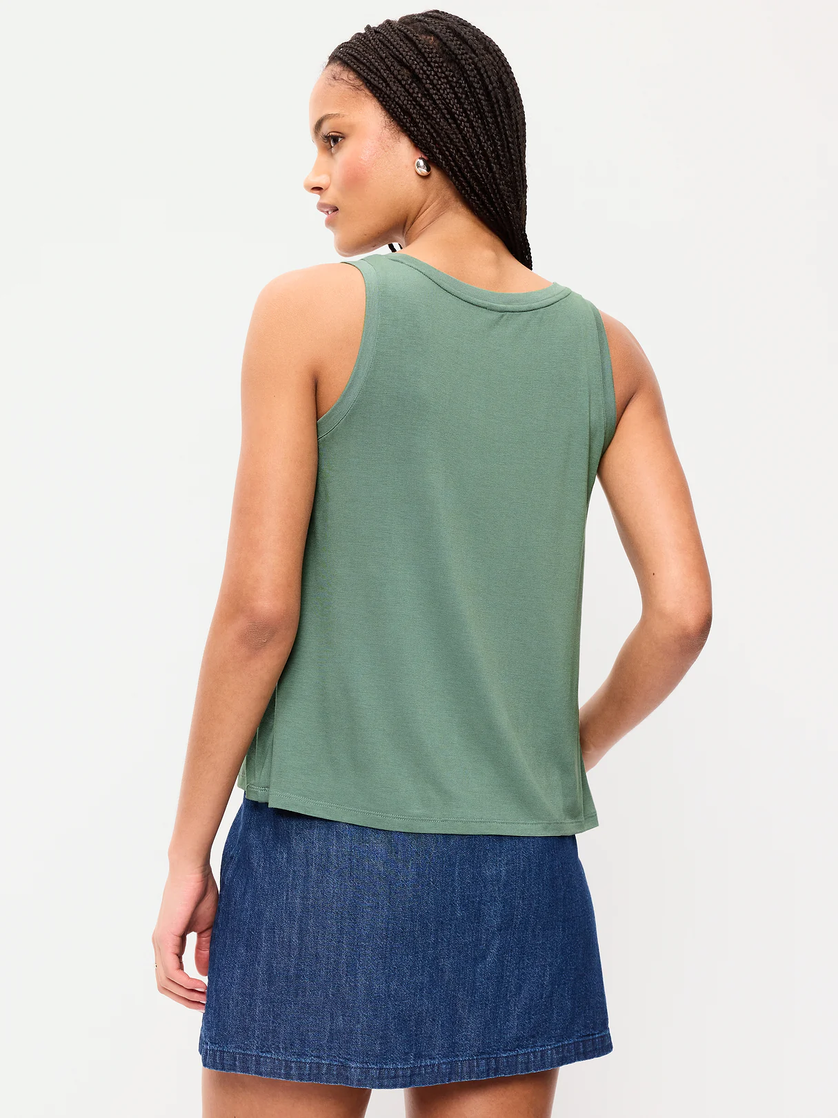 Luxe Scoop-Neck Tank Top - Dried Herb