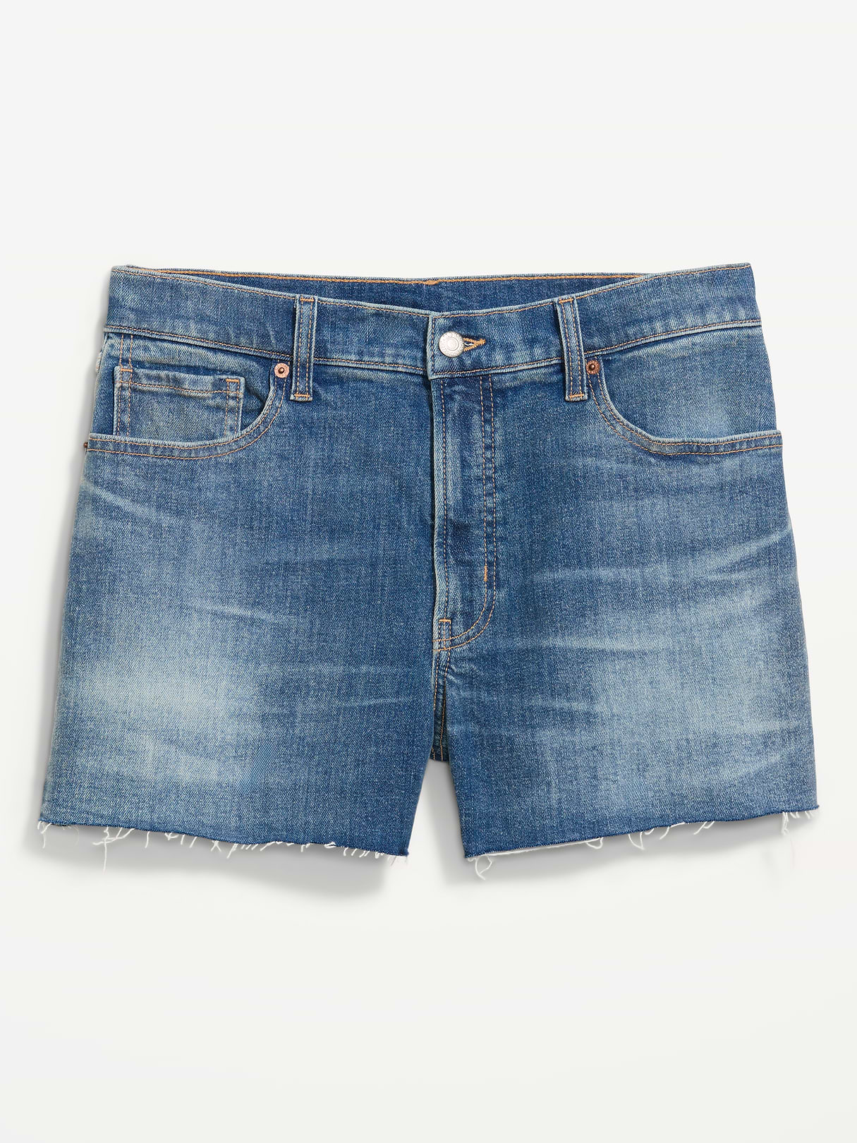 High-Waisted OG Jean Shorts -- 4-inch inseam - Too Blue