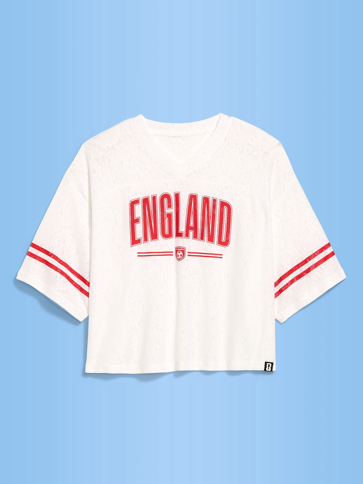 FIFA World Cup 26™ France Boxy Lace V-Neck T-Shirt for Women - England