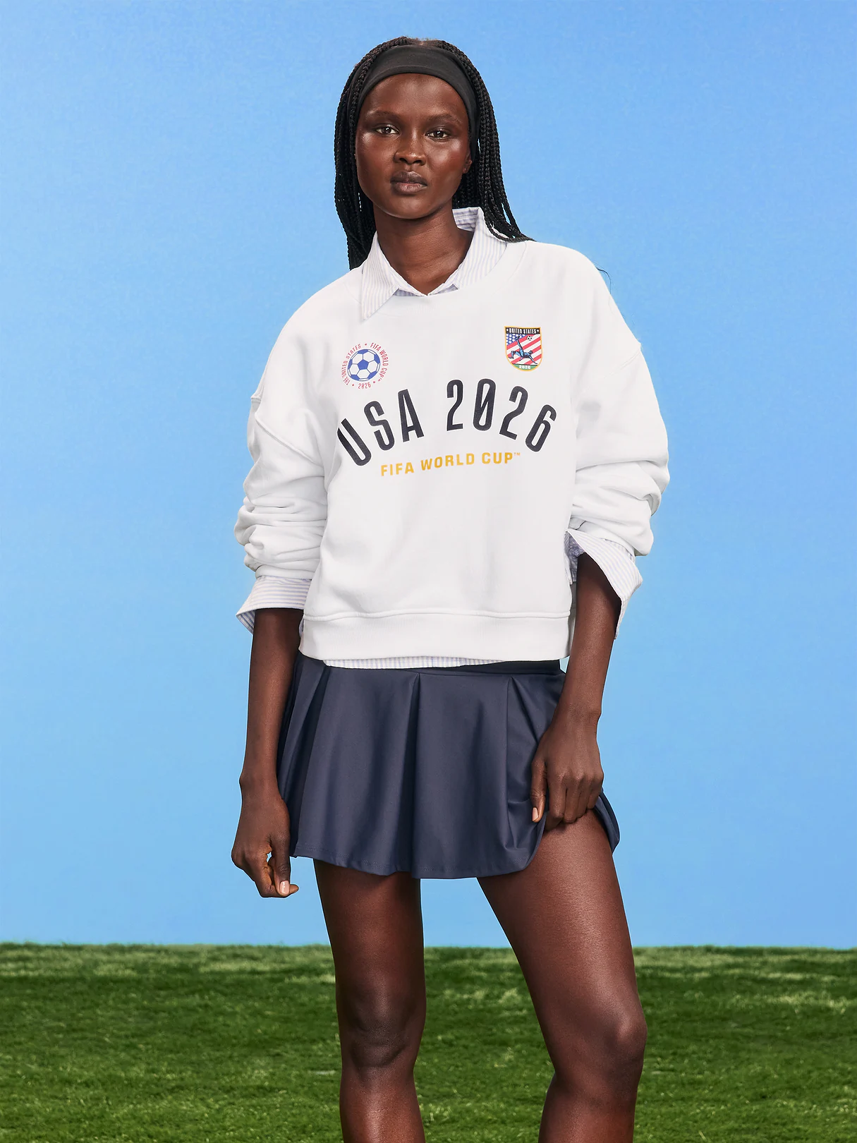 FIFA World Cup 26™ Brazil Oversized Graphic Sweatshirt for Women - Calla Lily