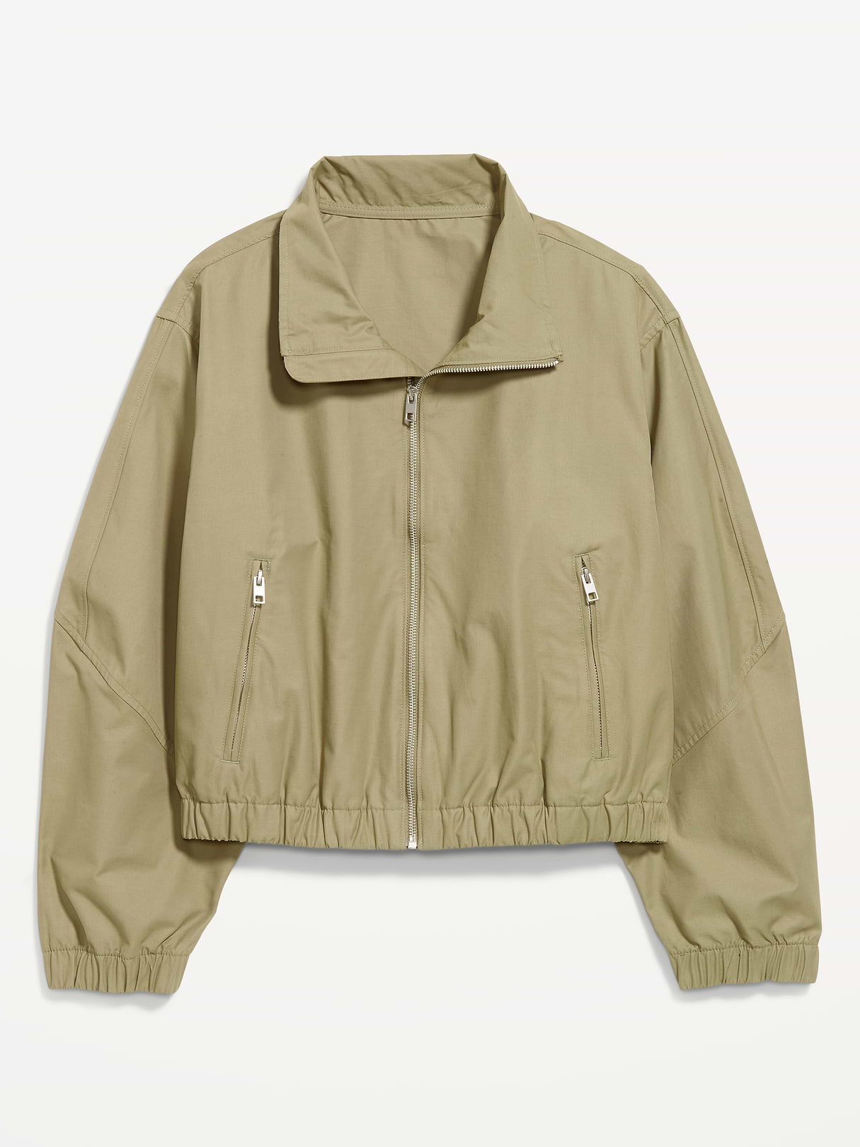 Twill Utility Zip-Front Jacket - Dried Grasses