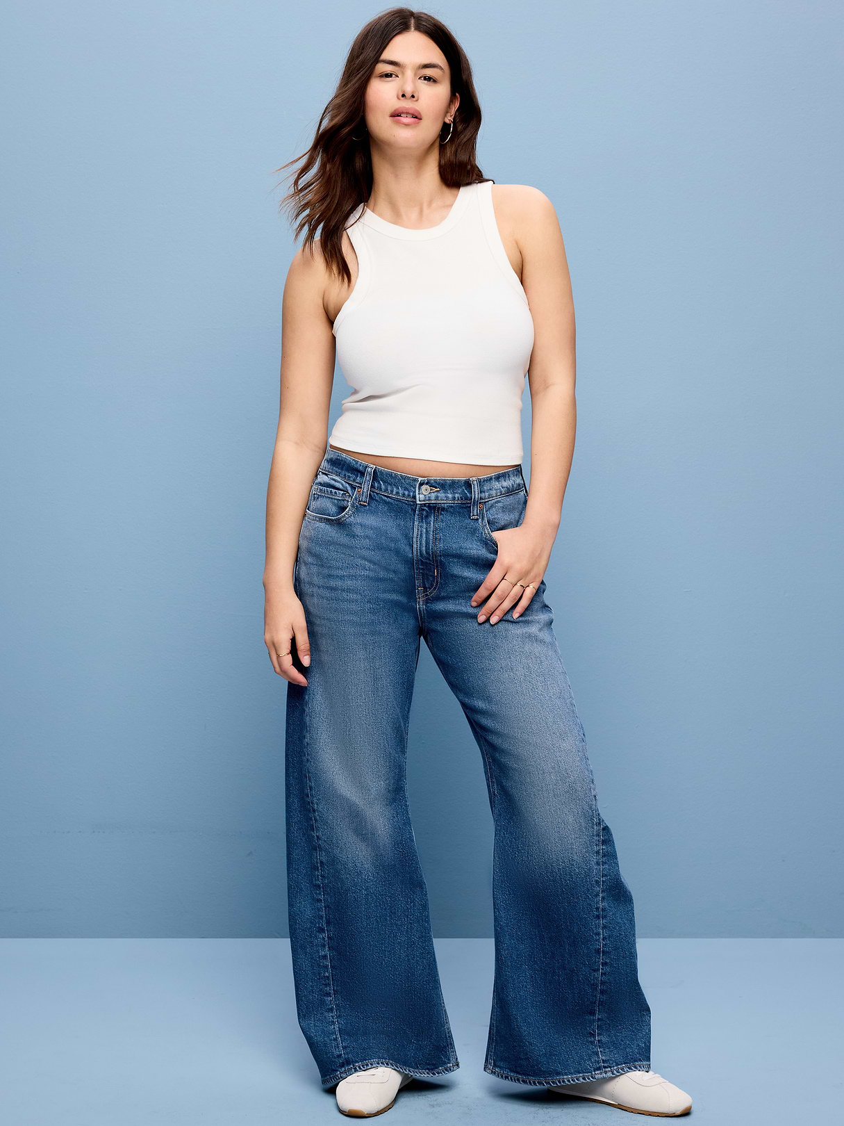 Mid-Rise Twisted-Seam Flare Jeans - Avery