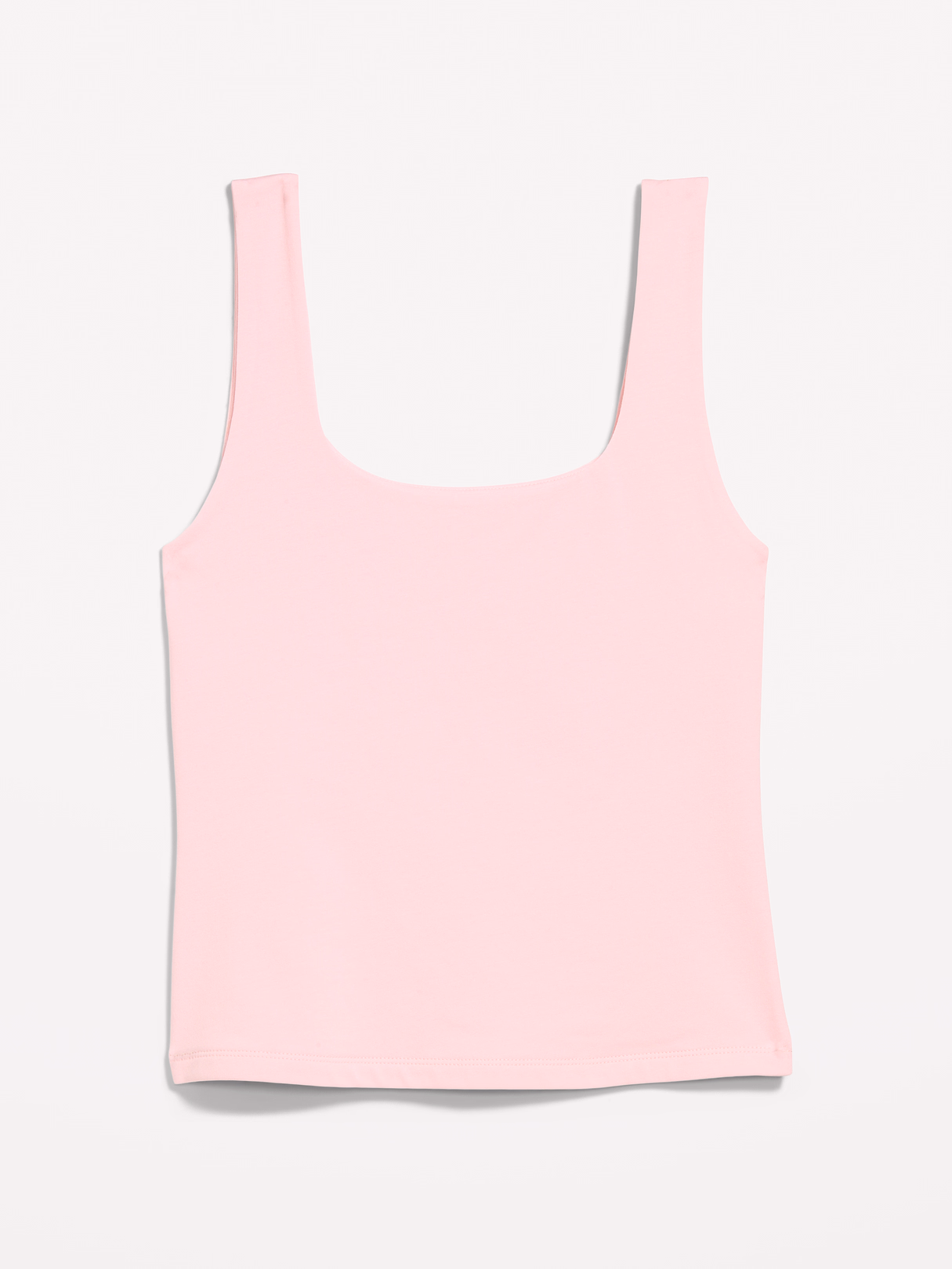 Hug Double-Layer Scoop-Neck Tank Top - Blush On You