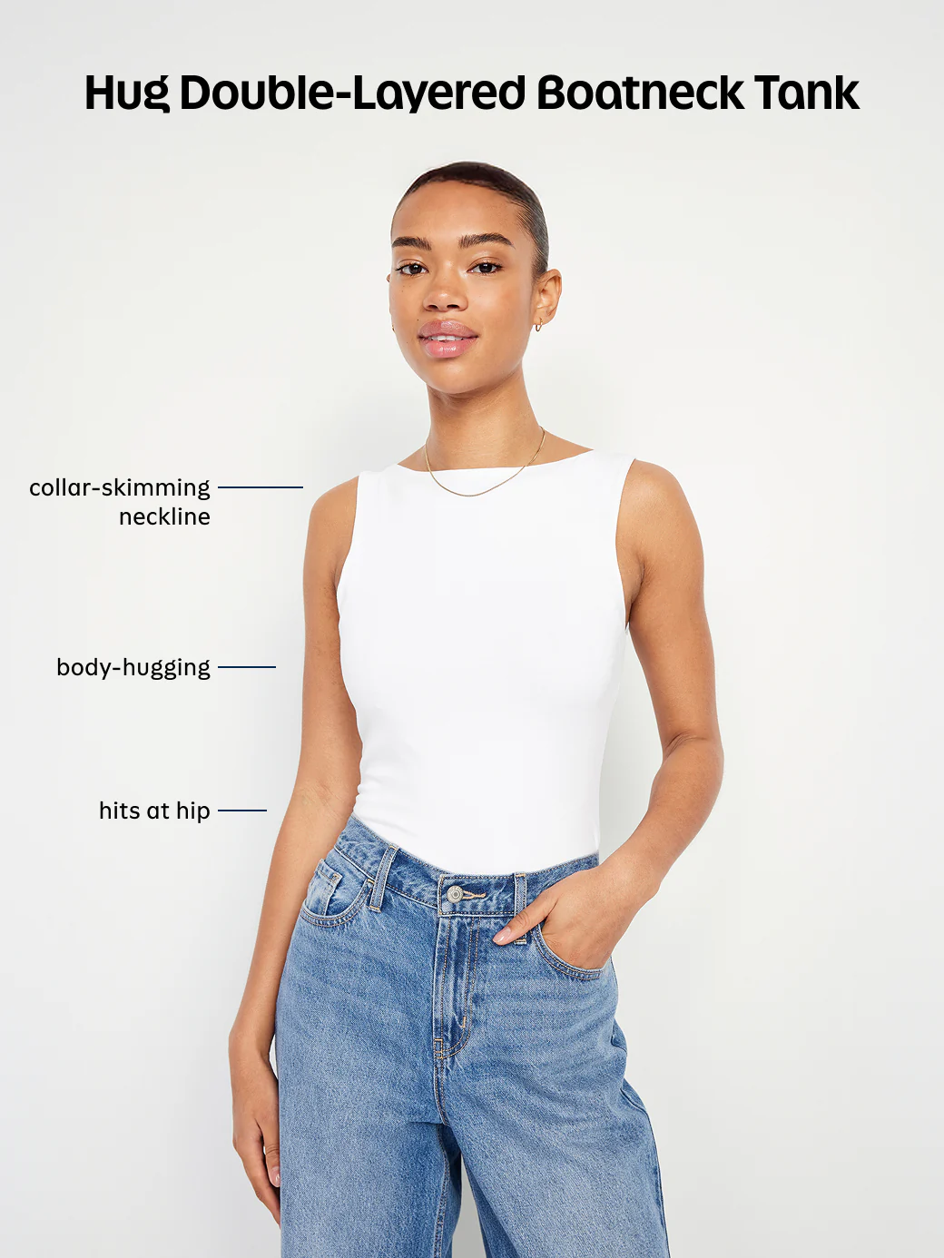 Hug Double-Layer Boatneck Top - Black Coffee