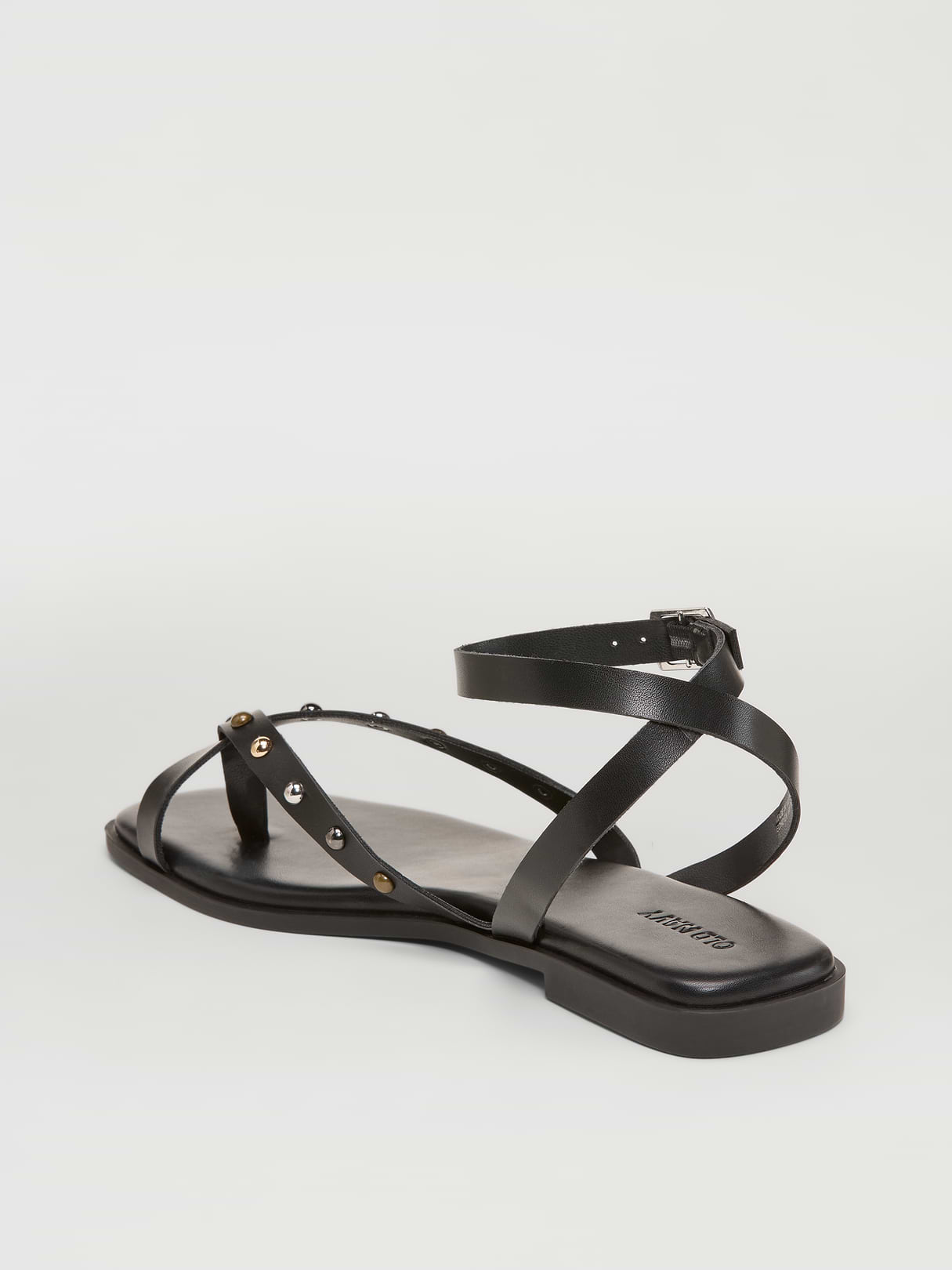 Studded Toe-Strap Sandals - Black Jack