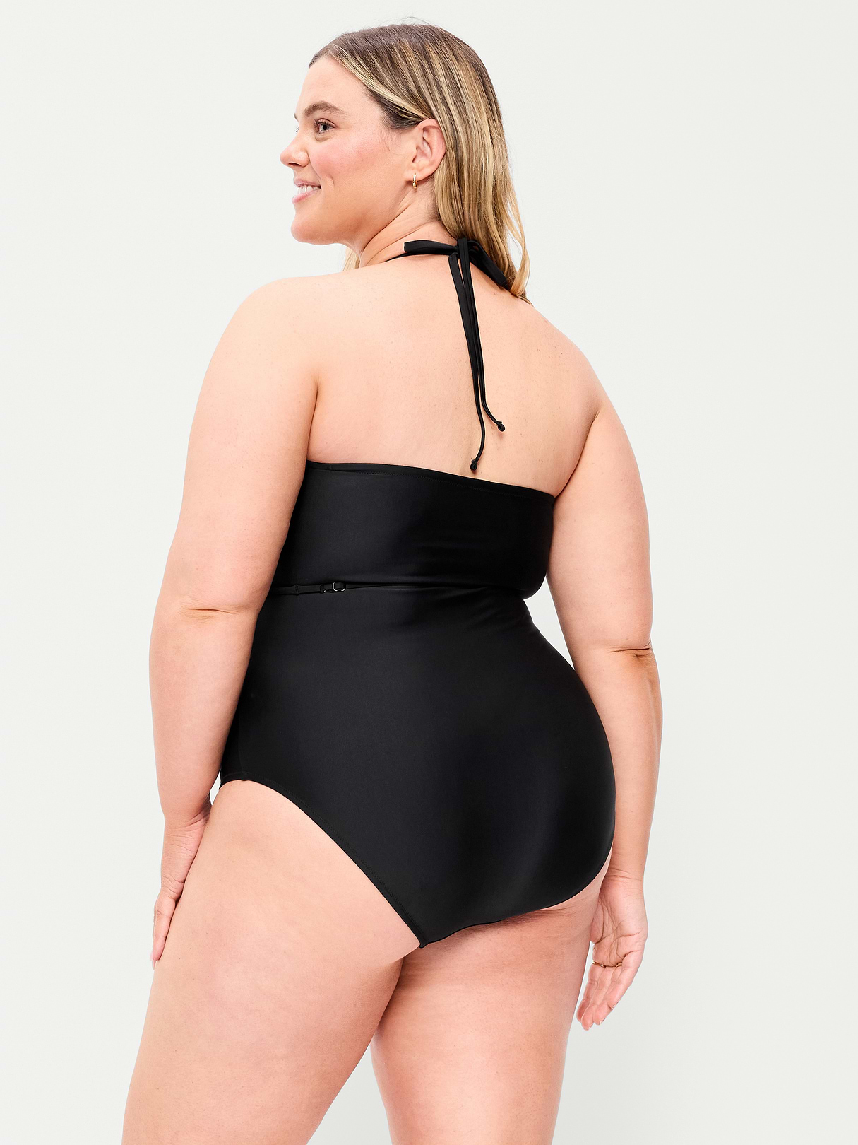 Strapless Belted One-Piece Swimsuit - Black Jack