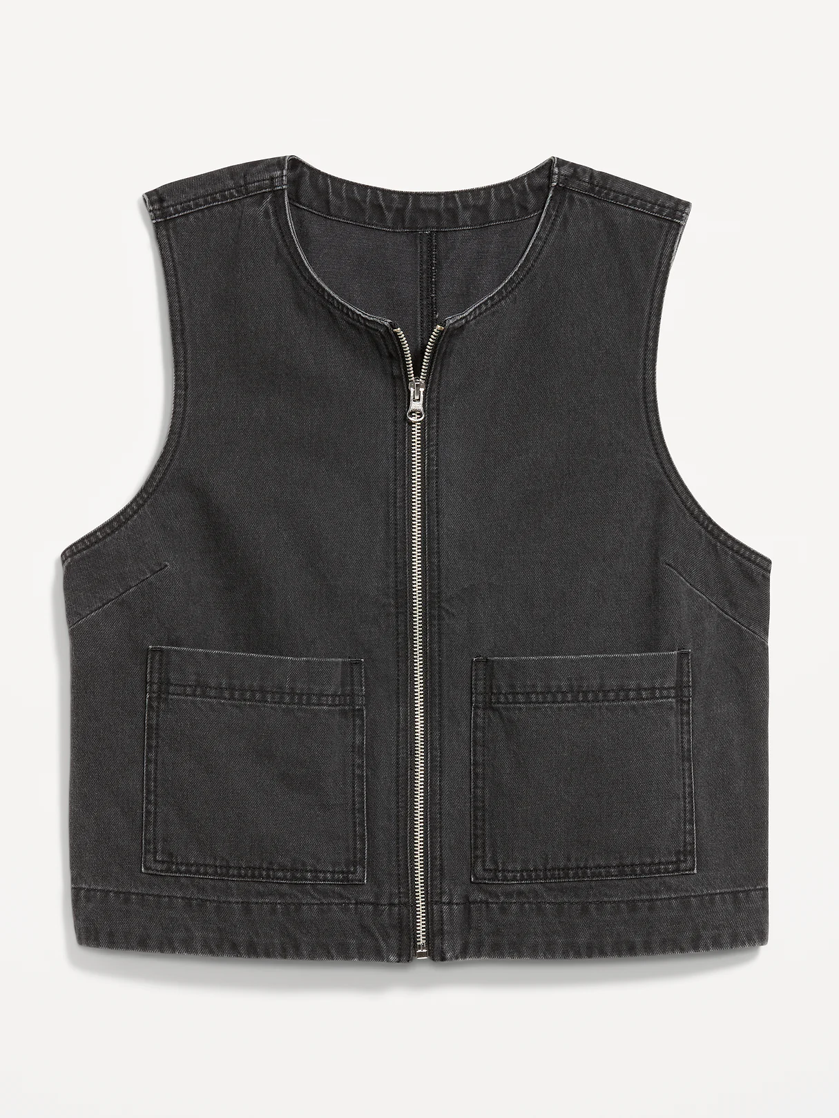 Zip-Front Utility Vest - Coal