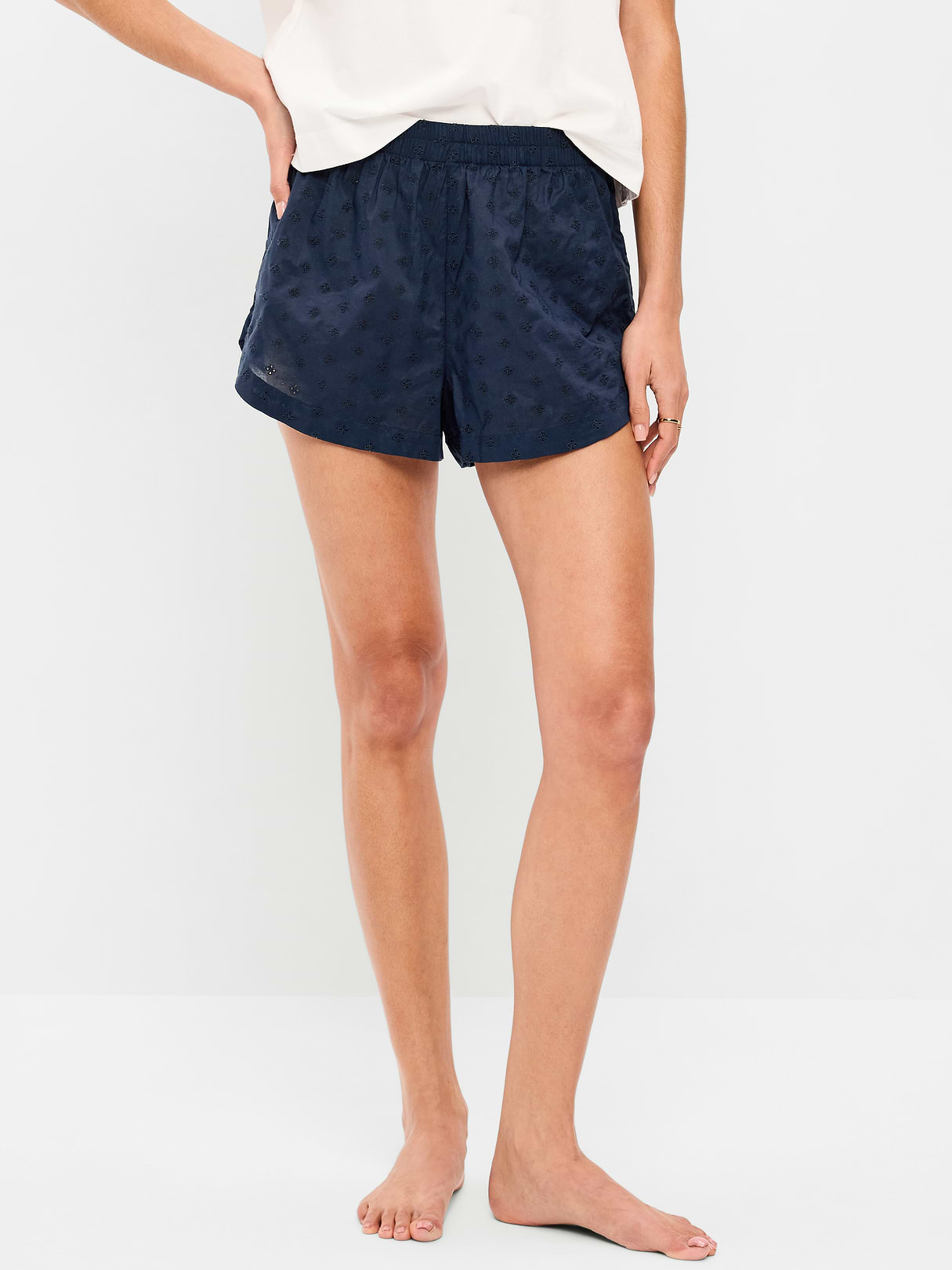 Classic Poplin Boxer Pajama Shorts - Navy