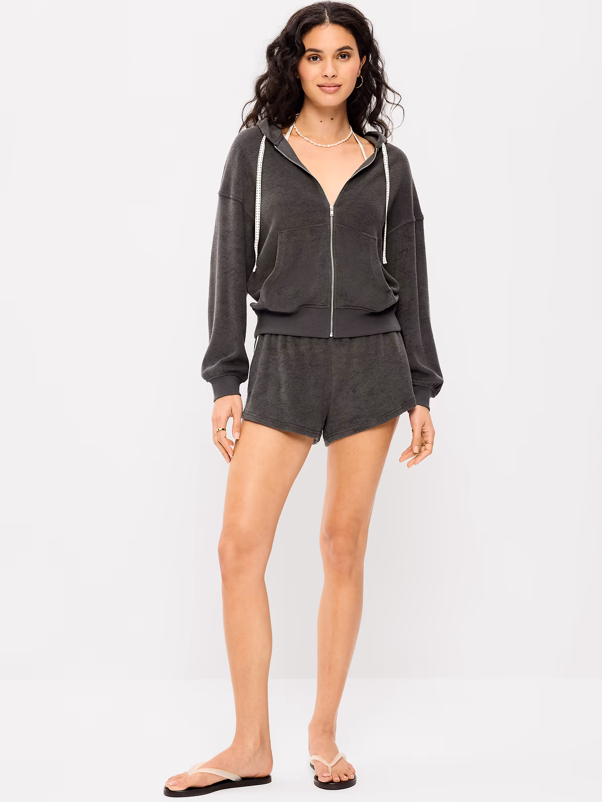Mid-Rise Terry Cloth Shorts -- 2.5-inch inseam - Panther